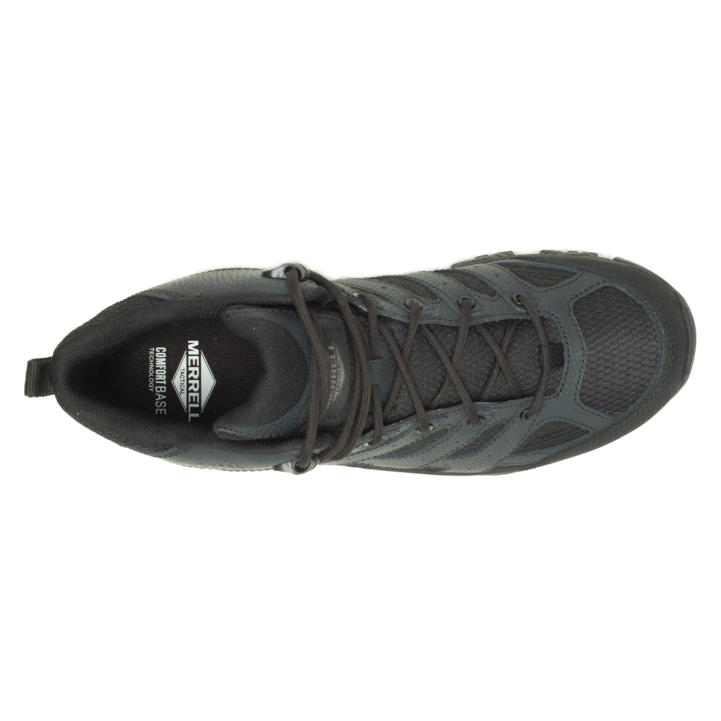 Peltz Shoes Men's Merrell Moab 3 Mid WP Tactical Work Boot - Wide WIdth Black J003911W