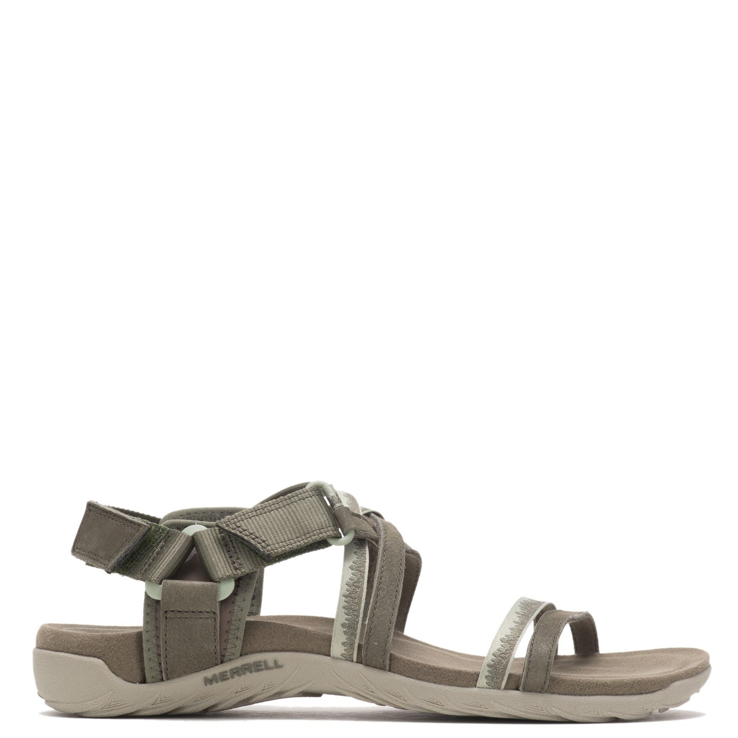 Peltz Shoes Women's Merrell Terran Cush 3 Lattice Sandal OLIVE J004570
