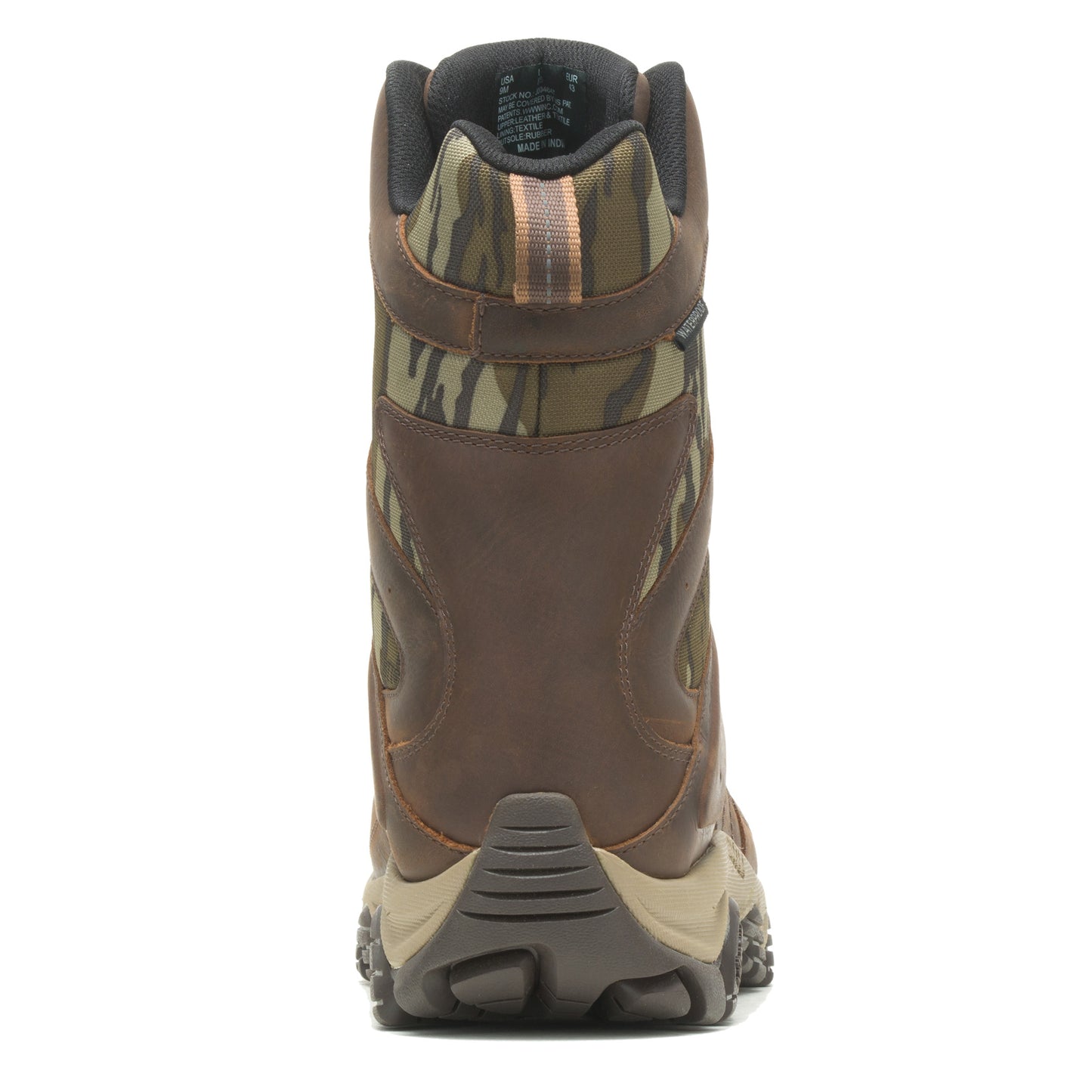 Peltz Shoes Men's Merrell Moab 2 Timber 8in Waterproof Boot CAMO J004647
