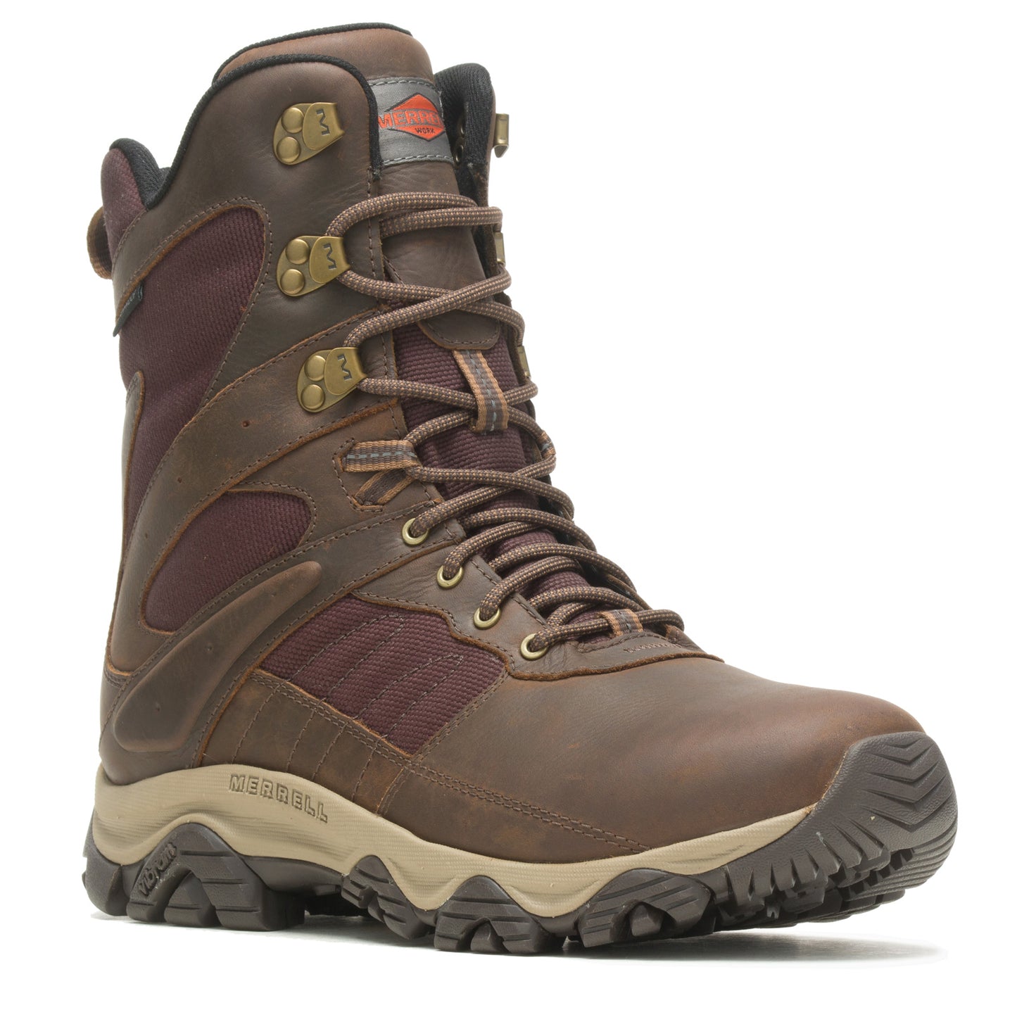 Peltz Shoes Men's Merrell Moab 2 Timber 8in Waterproof Boot TOFFEE J004649