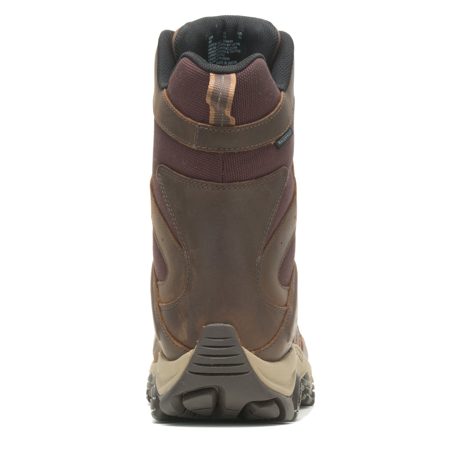 Peltz Shoes Men's Merrell Moab 2 Timber 8in Waterproof Boot TOFFEE J004649