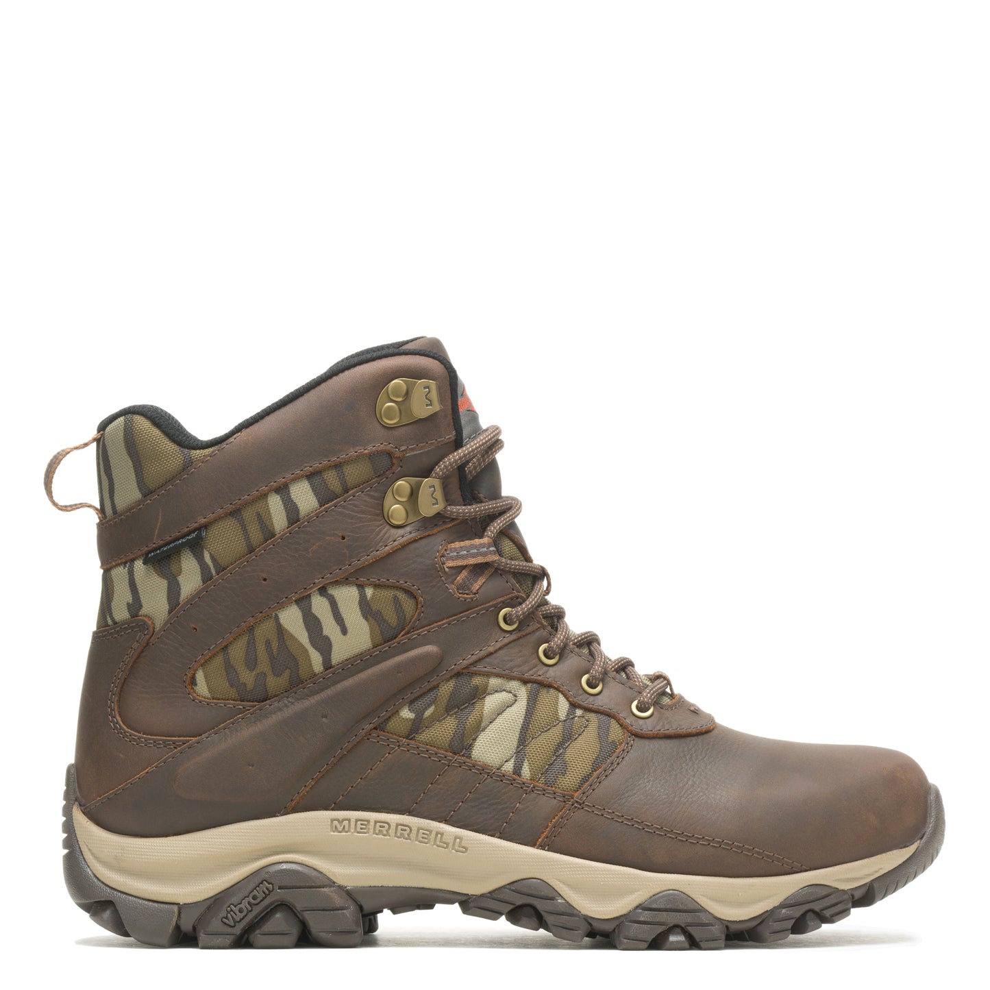 Peltz Shoes Men's Merrell Moab 2 Timber 6in Waterproof Boot CAMO J004651