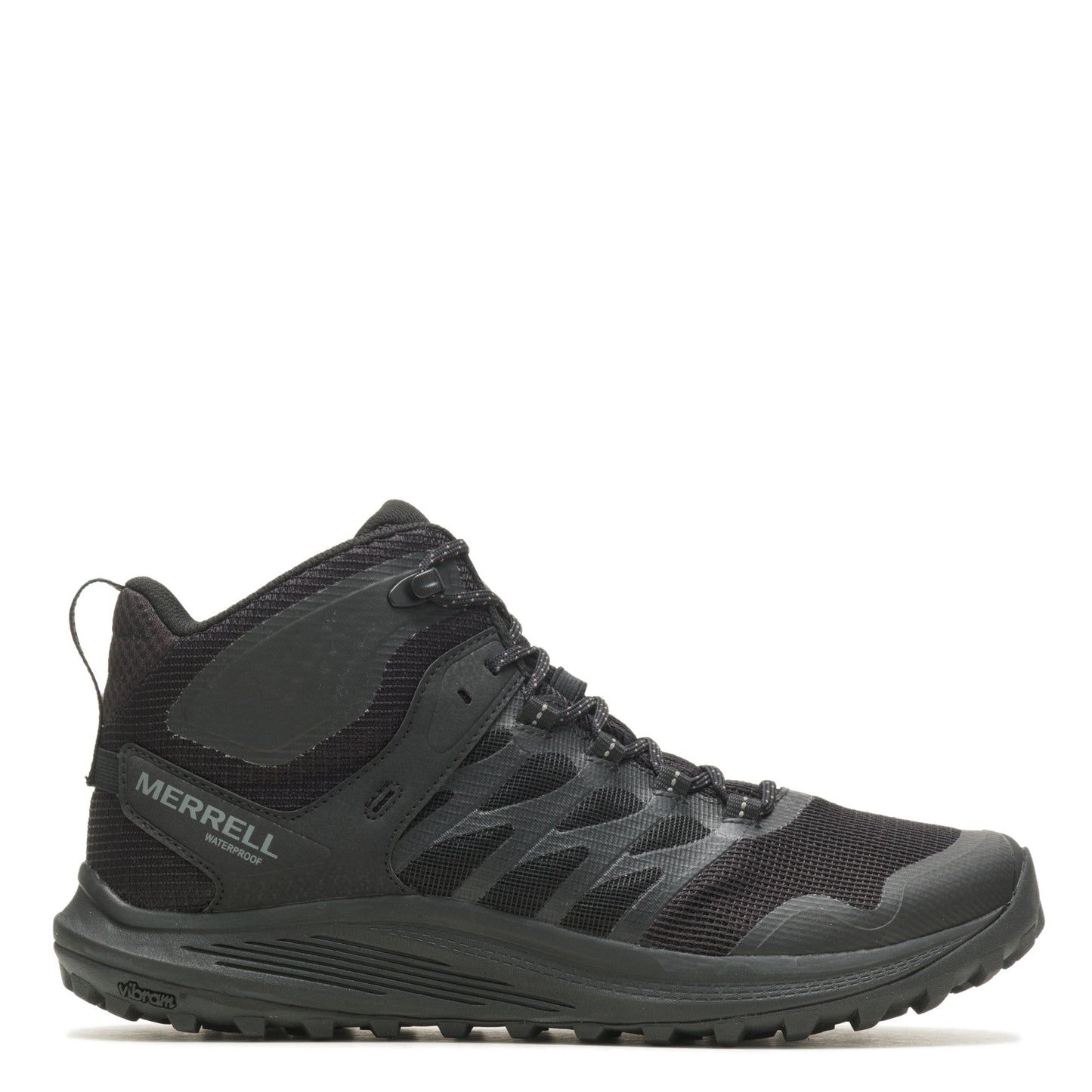 Peltz Shoes Men's Merrell Nova 3 Mid Tactical Waterproof Hiking Boot - Wide Width Black J005049W