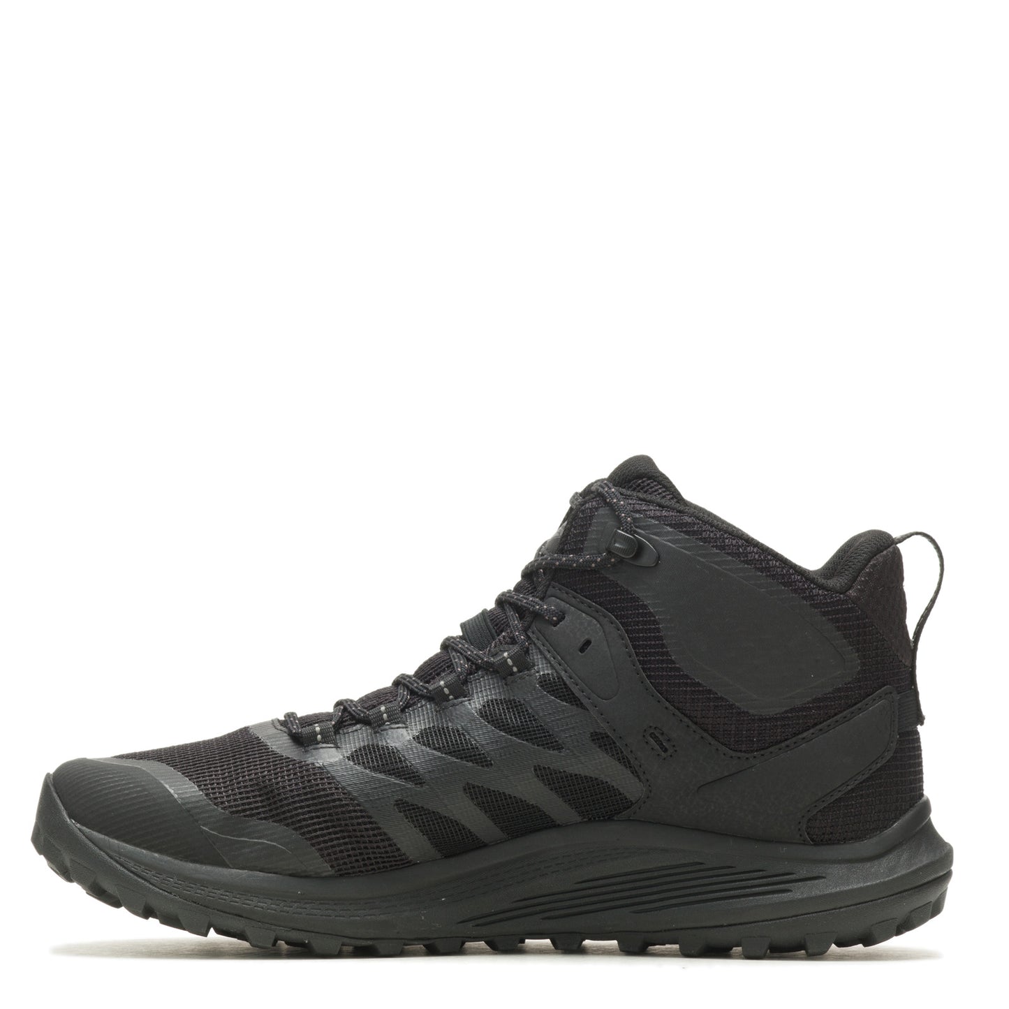 Peltz Shoes Men's Merrell Nova 3 Mid Tactical Waterproof Hiking Boot - Wide Width Black J005049W