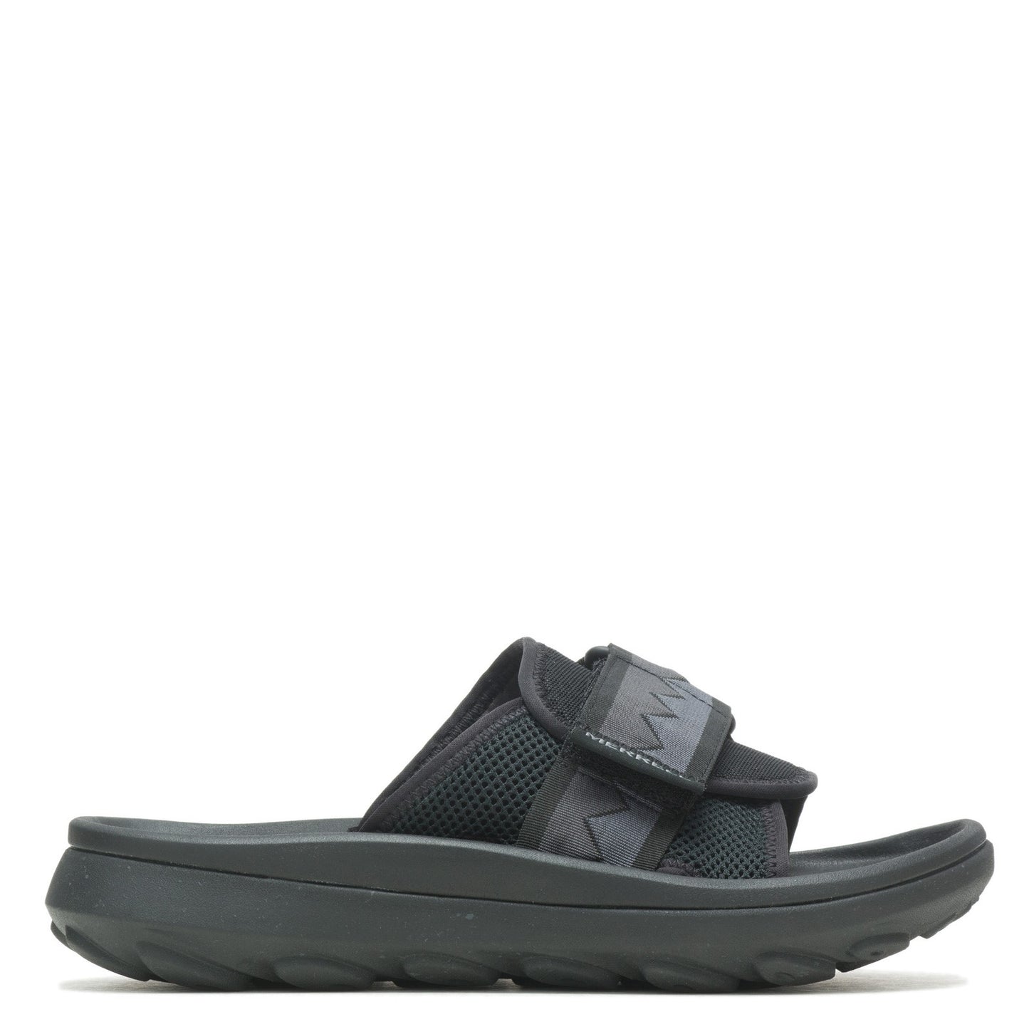 Peltz Shoes Men's Merrell Hut Ultra Slide Sandal Black J005307