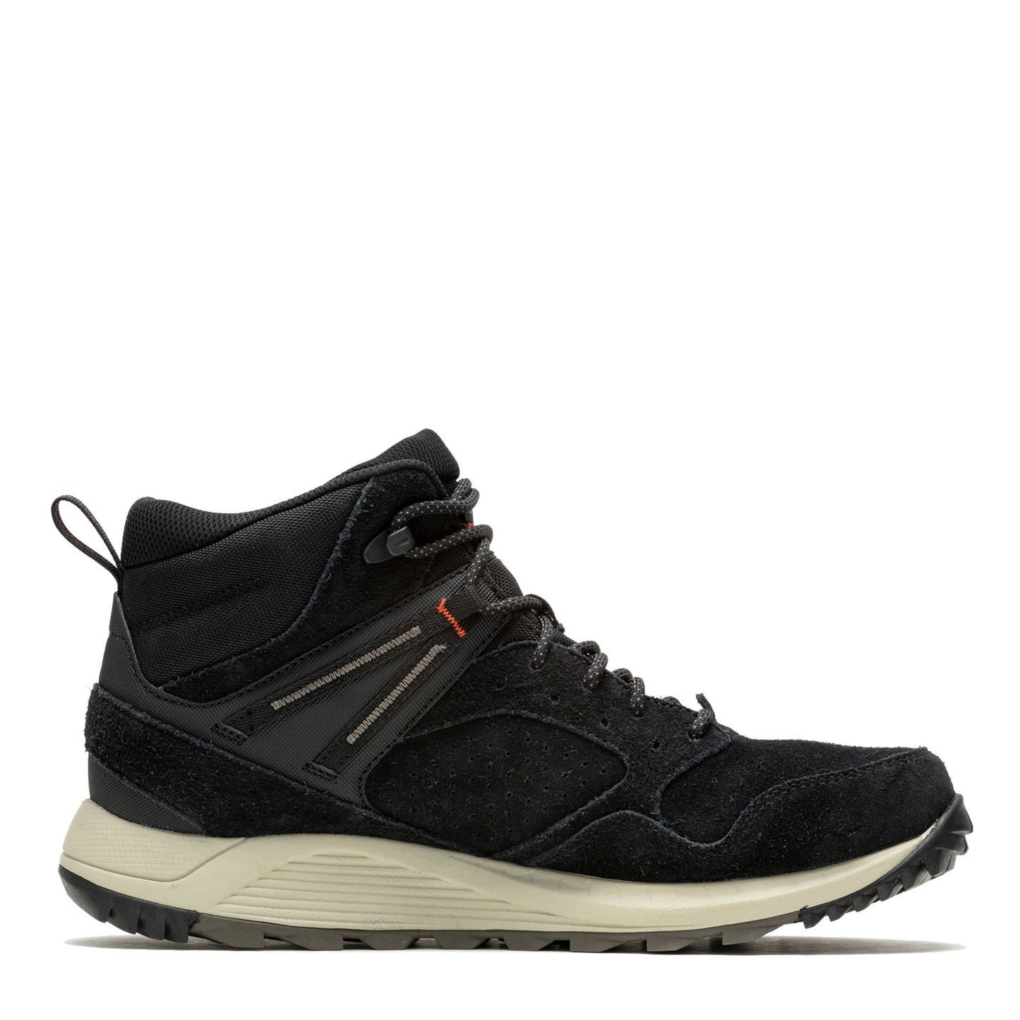 Peltz Shoes Men's Merrell Wildwood Mid Leather WP Boot Black J068027