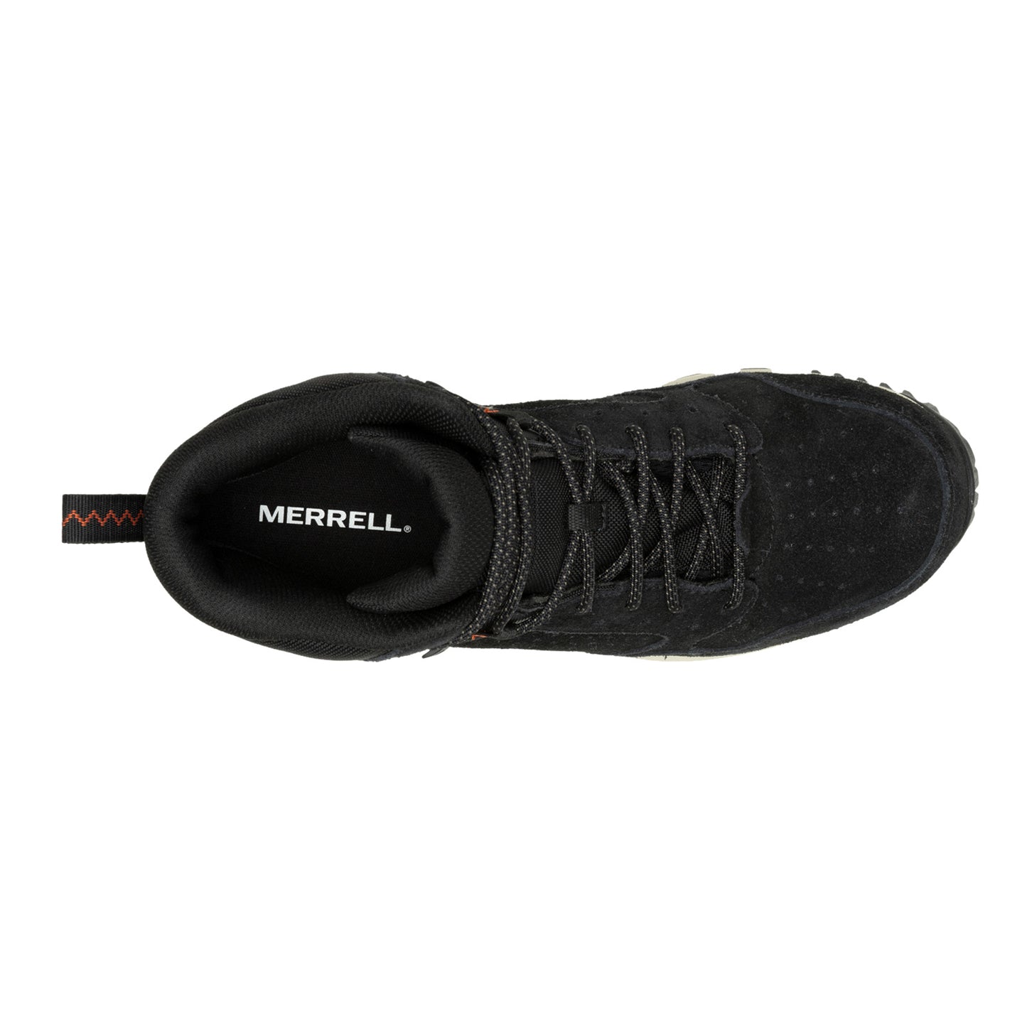 Peltz Shoes Men's Merrell Wildwood Mid Leather WP Boot Black J068027
