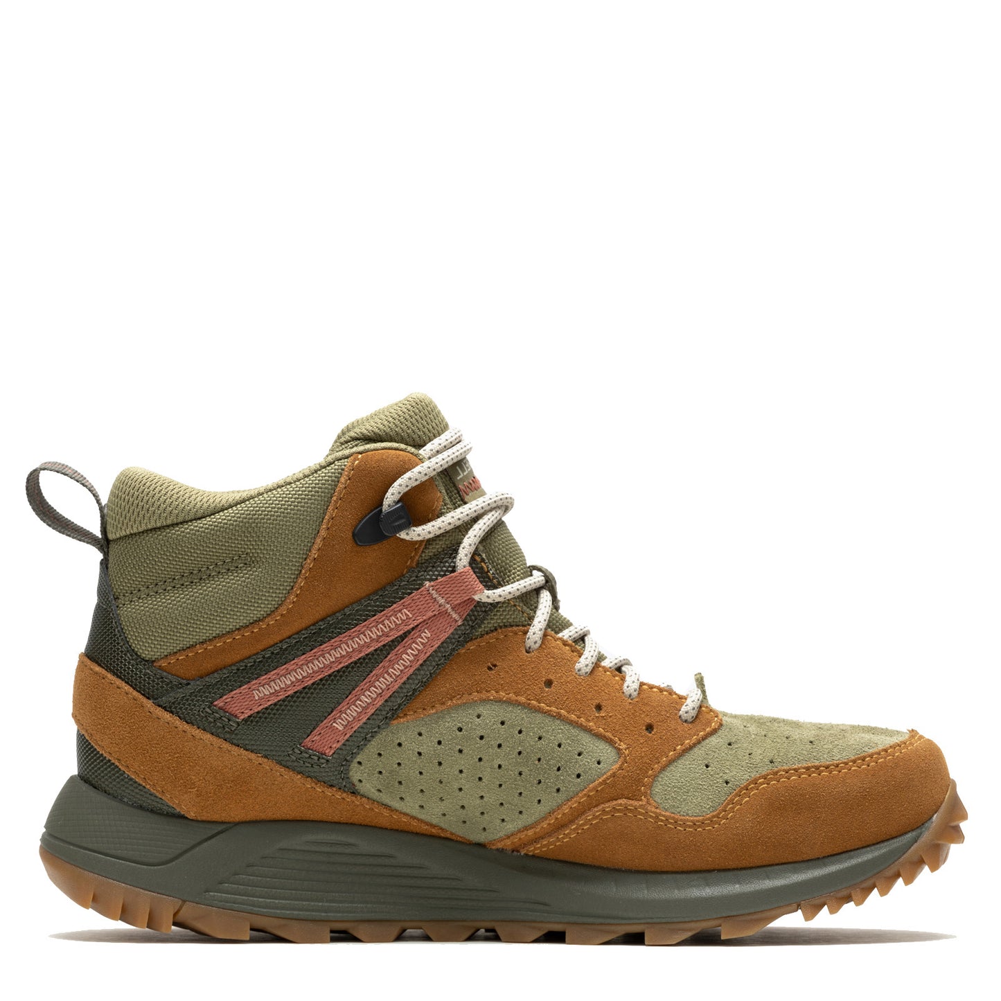 Peltz Shoes Women's Merrell Wildwood Mid Leather WP Boot Forest J068102