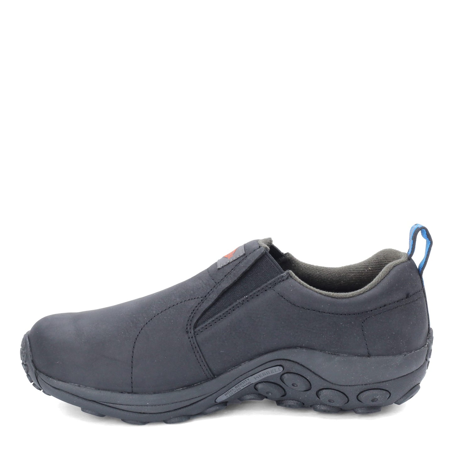 Peltz Shoes Men's Merrell Jungle Moc Leather SR Work Shoe - Wide Width BLACK J099321W