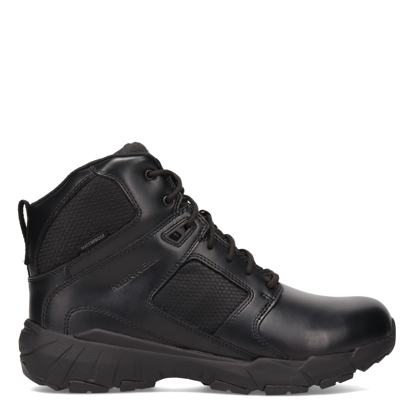 Peltz Shoes Men's Merrell Work Fullbench Tactical Mid Work Boot BLACK J099439