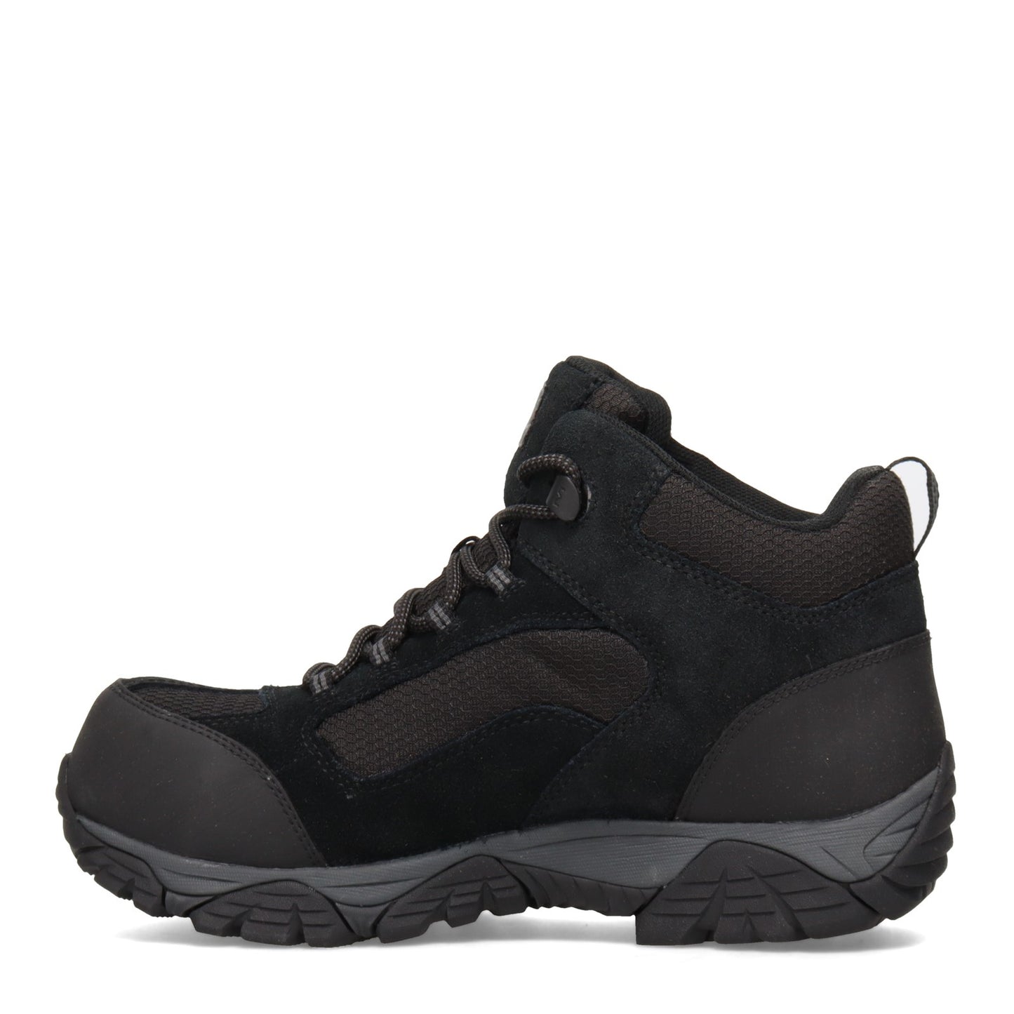 Peltz Shoes Men's Merrell Moab Onset Mid Waterproof Comp Toe Work Boot BLACK J099509