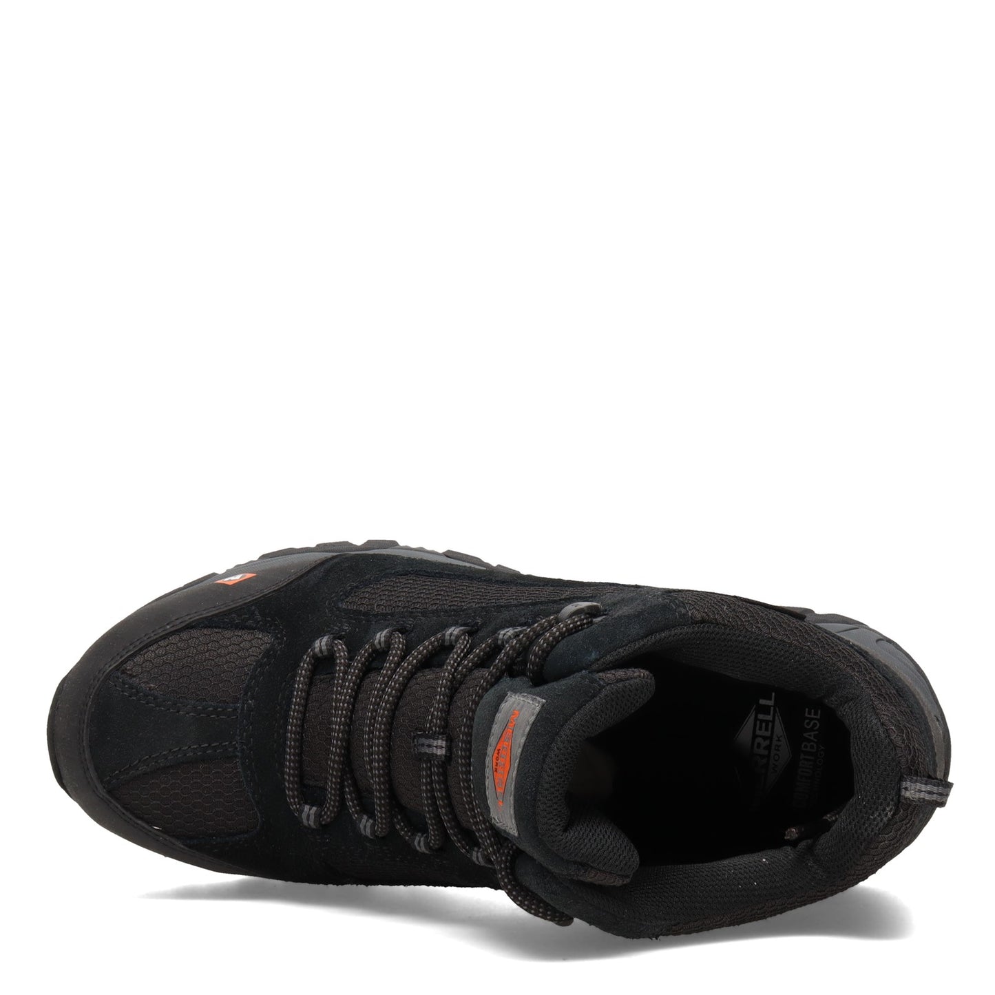 Peltz Shoes Men's Merrell Moab Onset Mid Waterproof Comp Toe Work Boot BLACK J099509