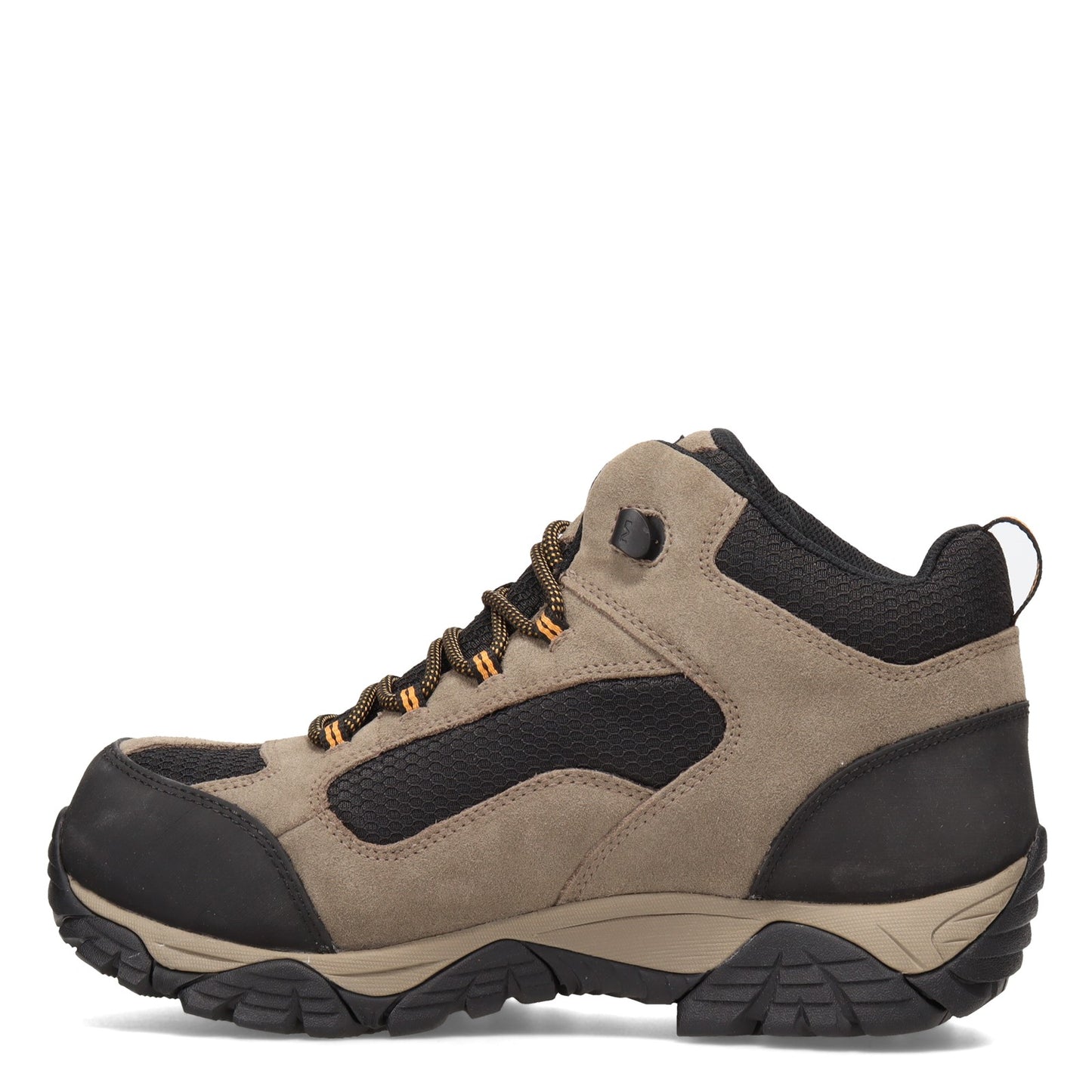 Peltz Shoes Men's Merrell Moab Onset Mid Waterproof Comp Toe Work Boot WALNUT J099511