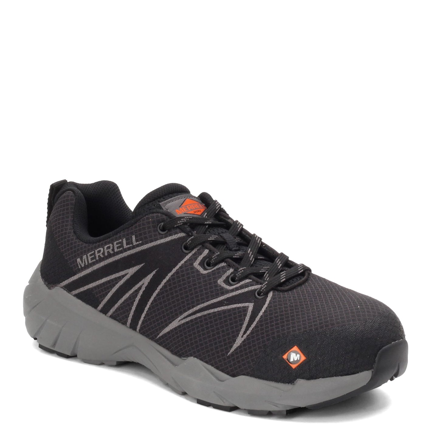 Peltz Shoes Men's Merrell Work Fullbench 55 Alloy Toe Work Shoe BLACK J099515