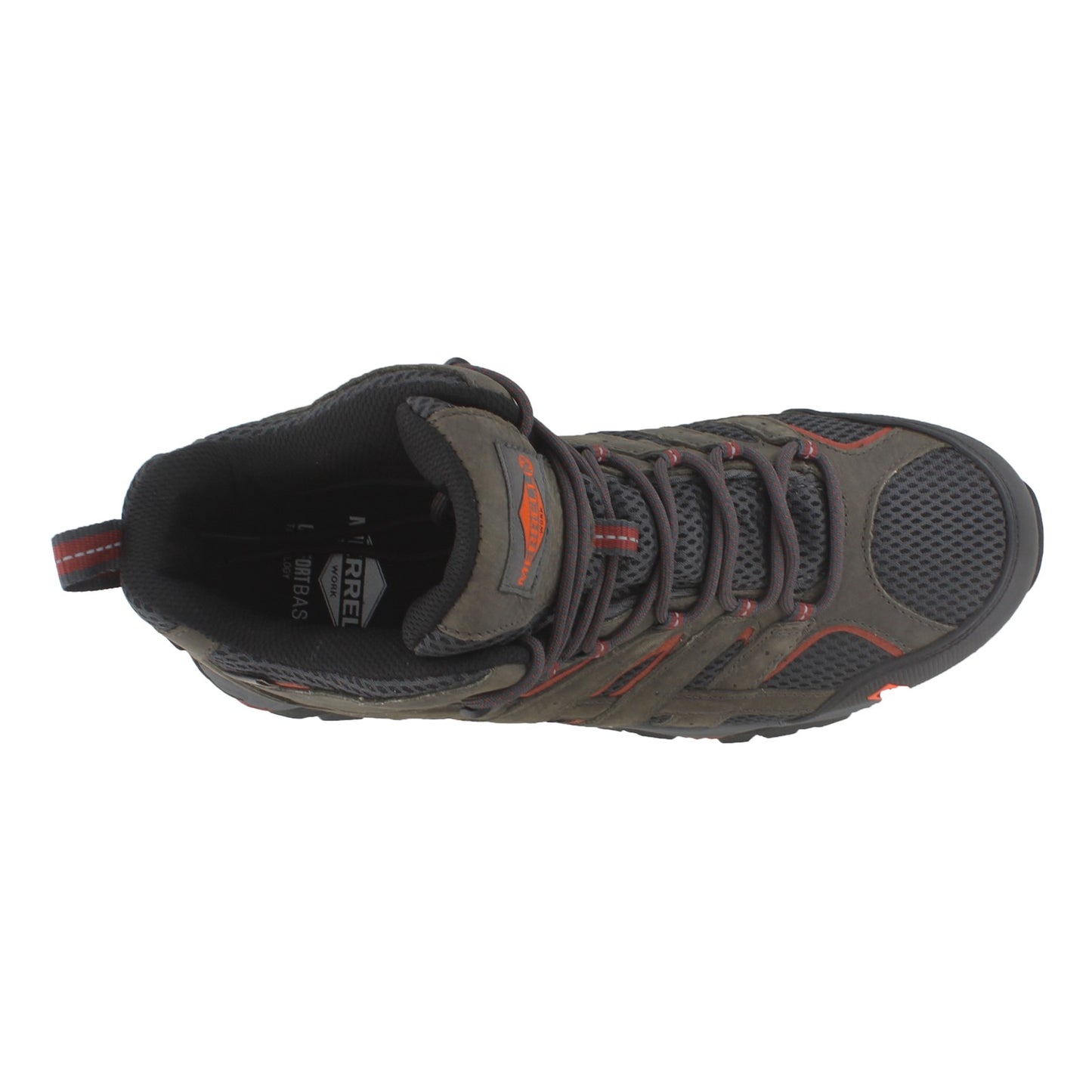 Peltz Shoes Men's Merrell Moab Vertex Mid Waterproof Comp Toe - Wide Width PEWTER J11515W