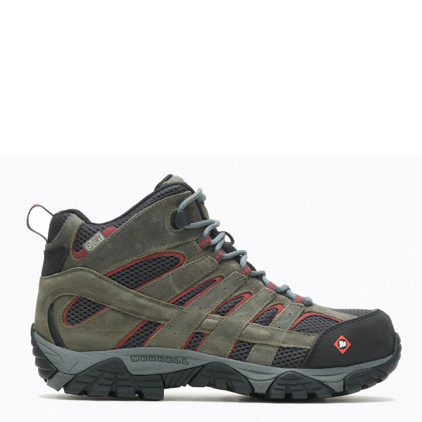 Peltz Shoes Men's Merrell Moab Vertex Mid Waterproof Comp Toe PEWTER J11515