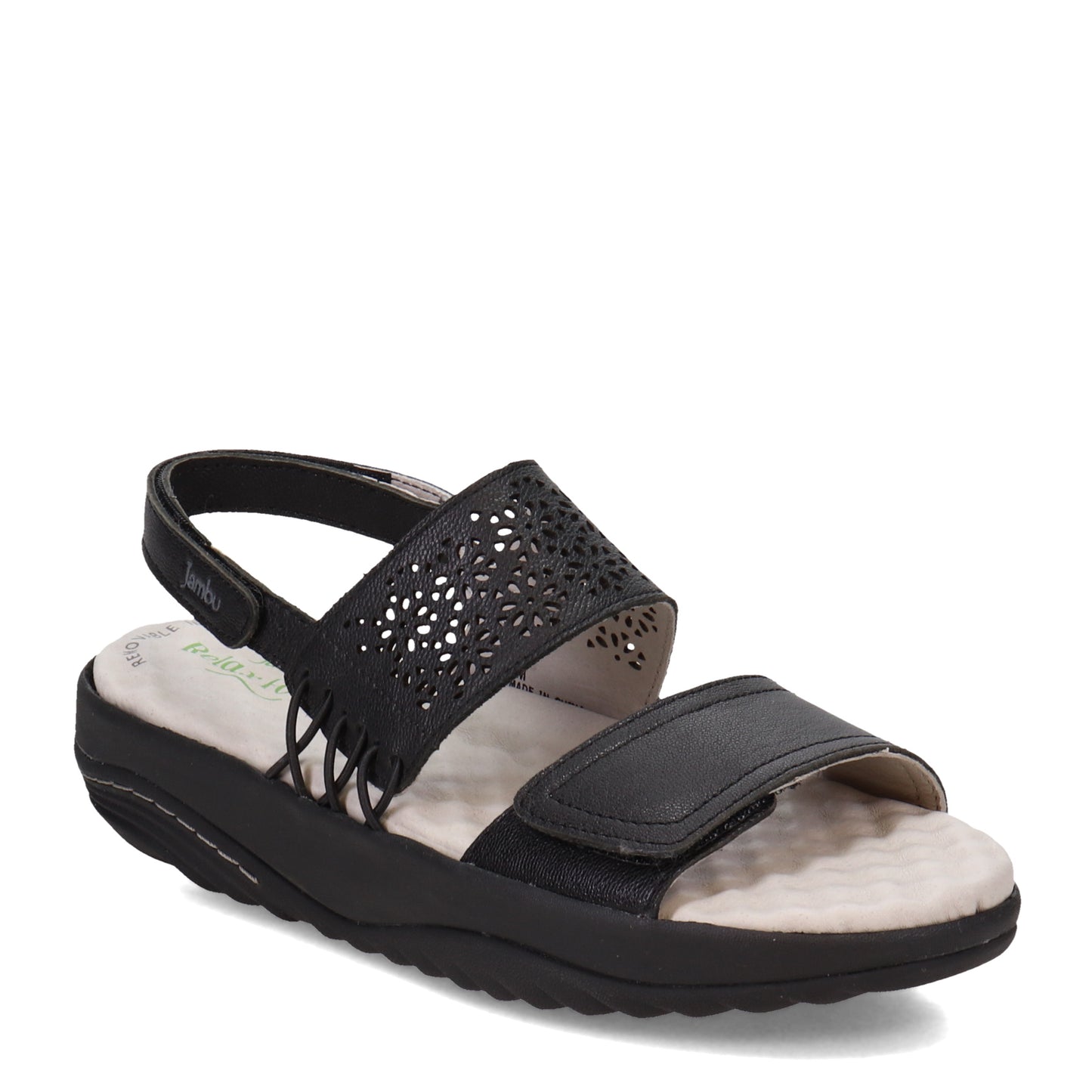 Peltz Shoes Women's Jambu Alba Sandal BLACK J1ALB01