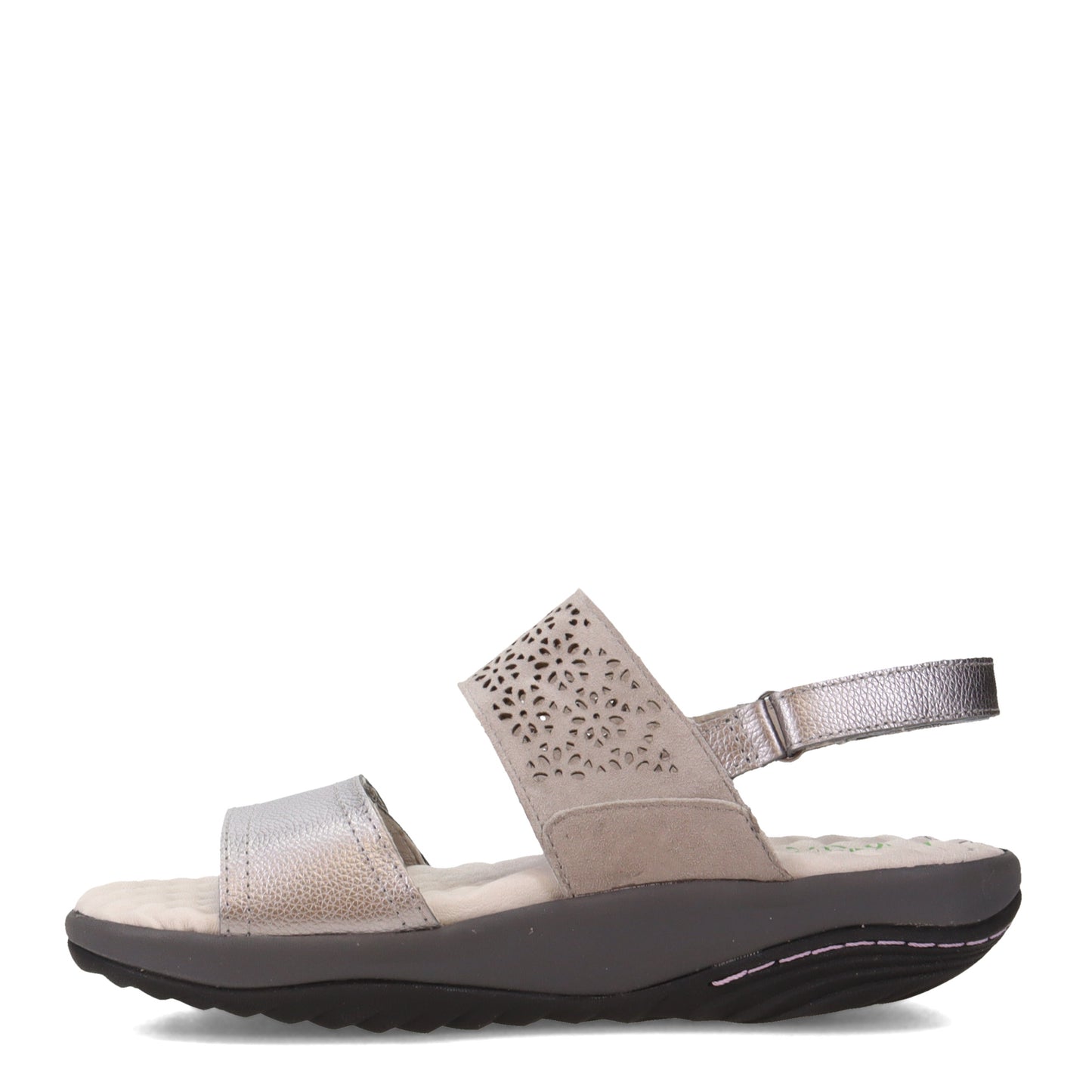 Peltz Shoes Women's Jambu Alba Sandal GUNMETAL J1ALB56