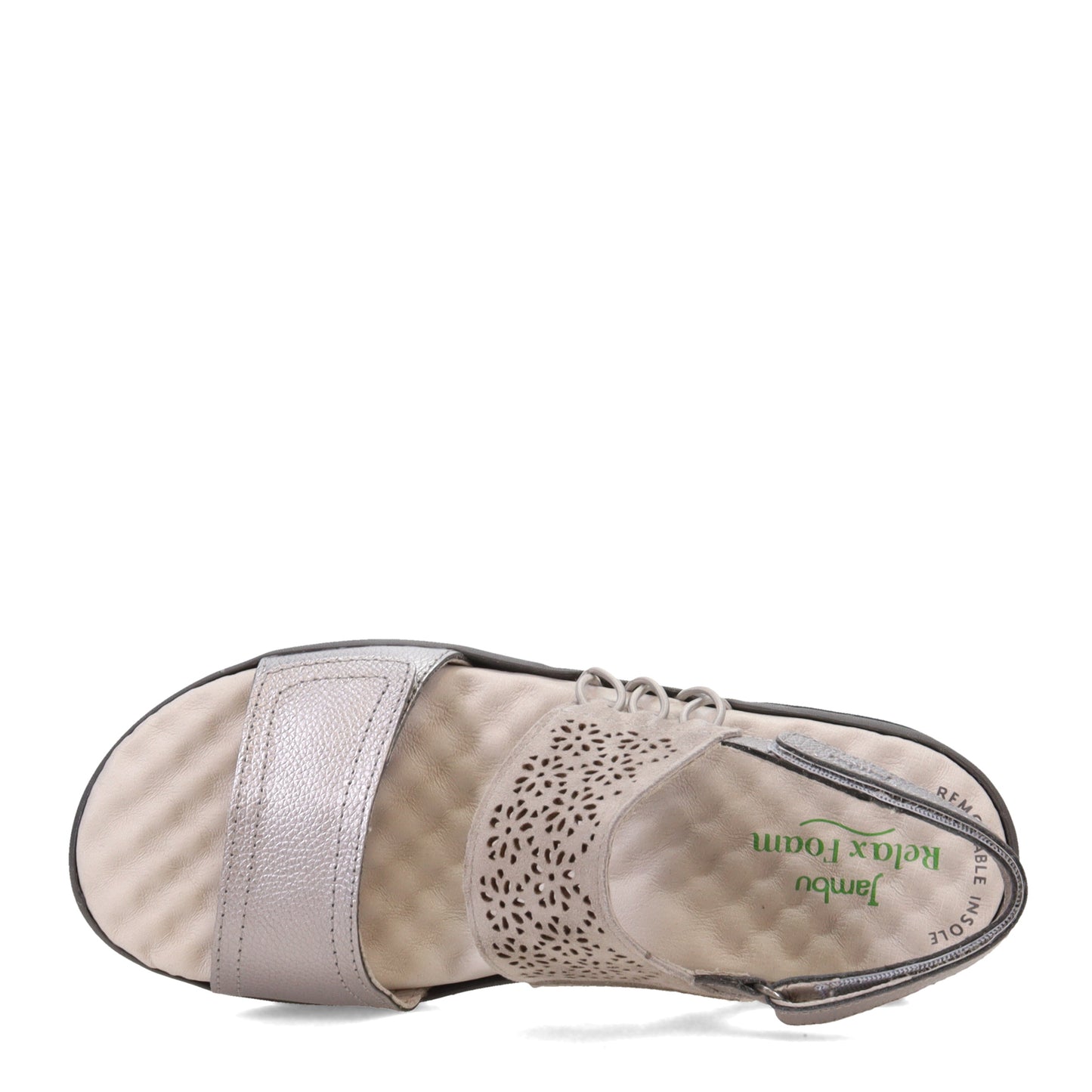 Peltz Shoes Women's Jambu Alba Sandal GUNMETAL J1ALB56