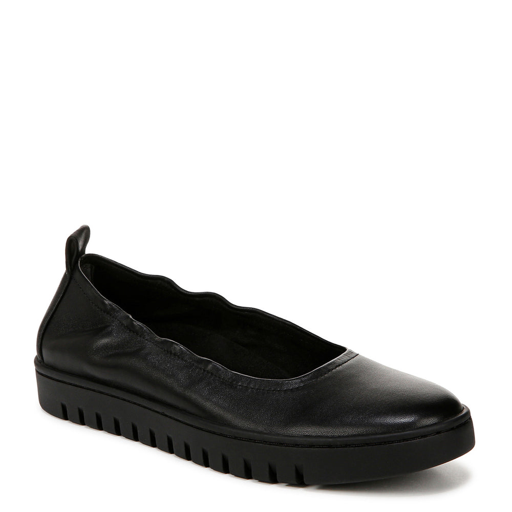 Mocassini slip-on neri in pelle da donna Primopiano