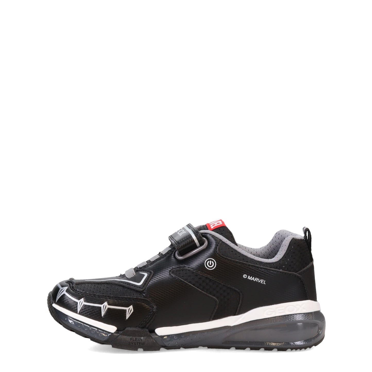 Peltz Shoes  Boy's Geox Bayonyc Junior - Little Kid & Big Kid Black/Silver J36FEB0FU50C0039