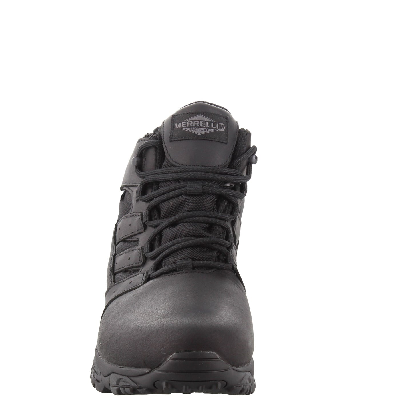 Peltz Shoes Men's Merrell Moab 2 Mid Tactical Response Waterproof Boot - Wide Width BLACK J45337W
