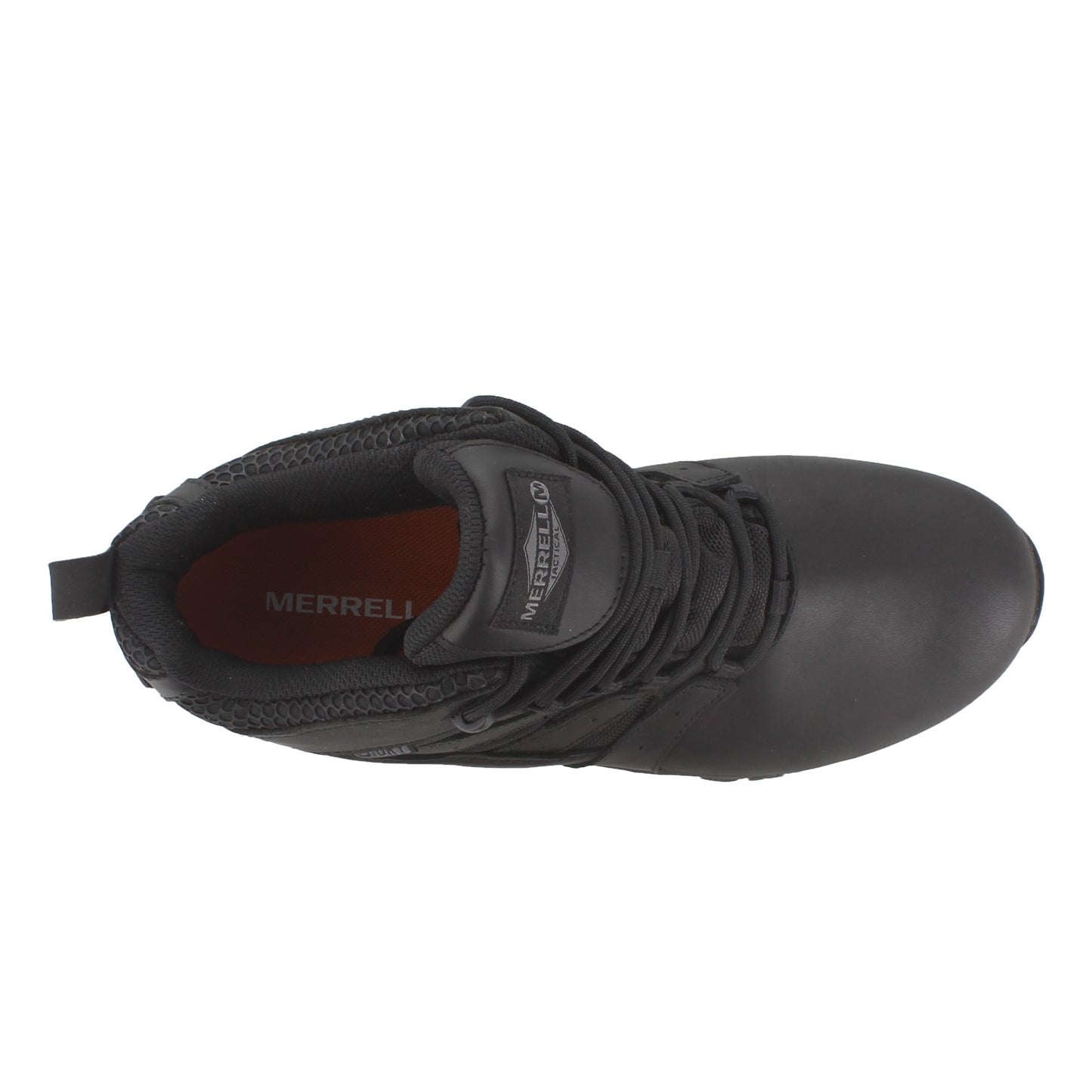 Peltz Shoes Men's Merrell Moab 2 Mid Tactical Response Waterproof Boot - Wide Width BLACK J45337W