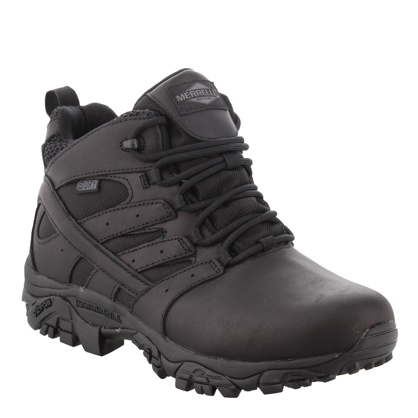 Peltz Shoes Men's Merrell Moab 2 Mid Tactical Response Waterproof Boot BLACK J45337