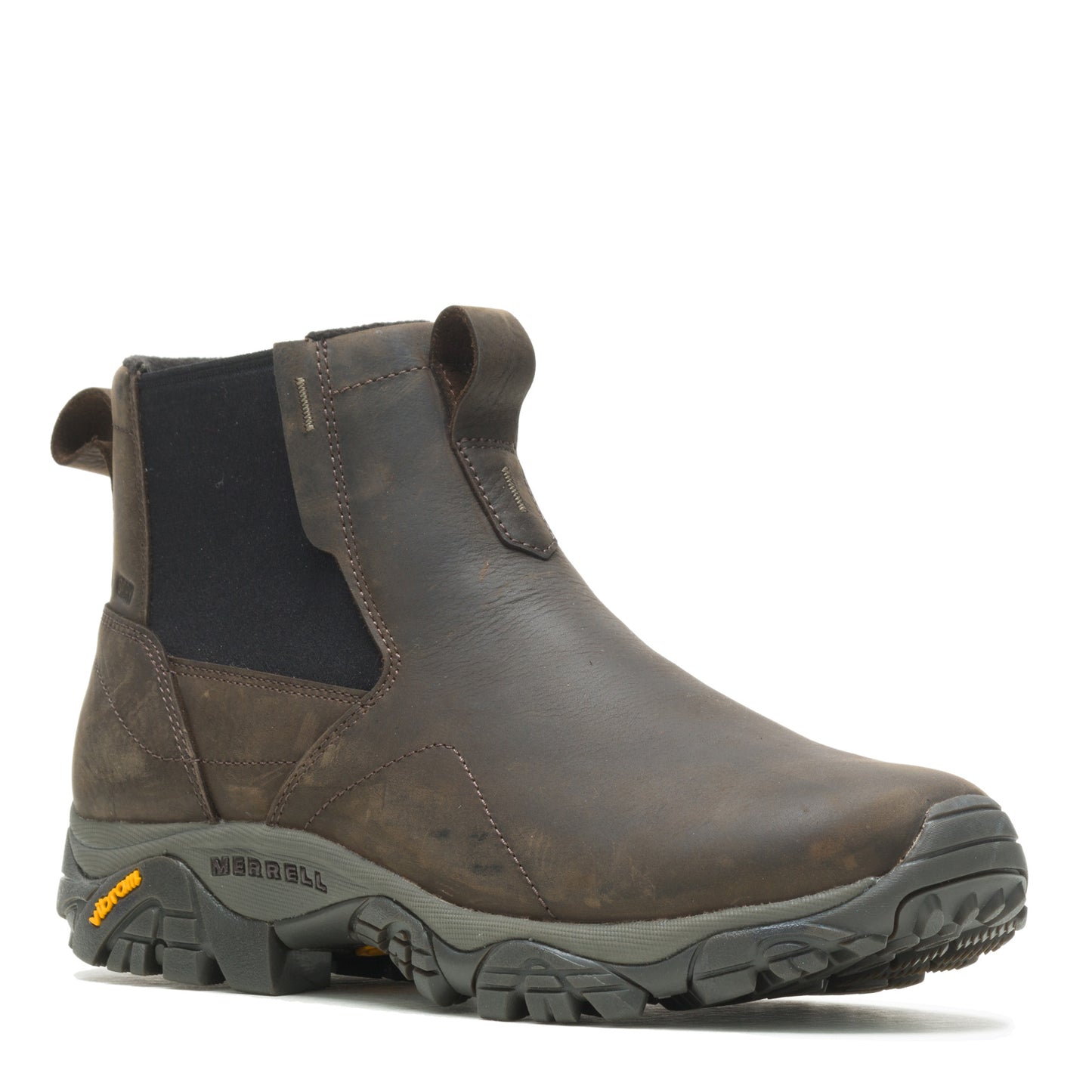 Peltz Shoes Men's Merrell Moab Adventure Chelsea Polar Waterproof Boot BROWN J88453