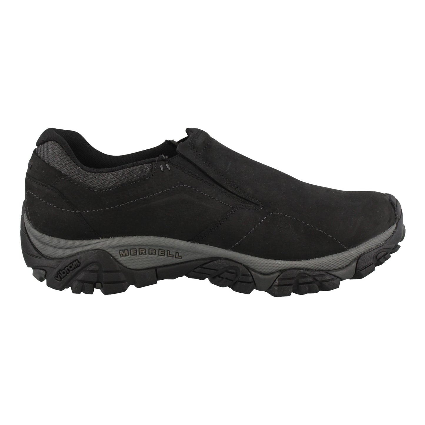 Peltz Shoes Men's Merrell Moab Adventure Moc Slip on Shoes Wide Width BLACK J91833W
