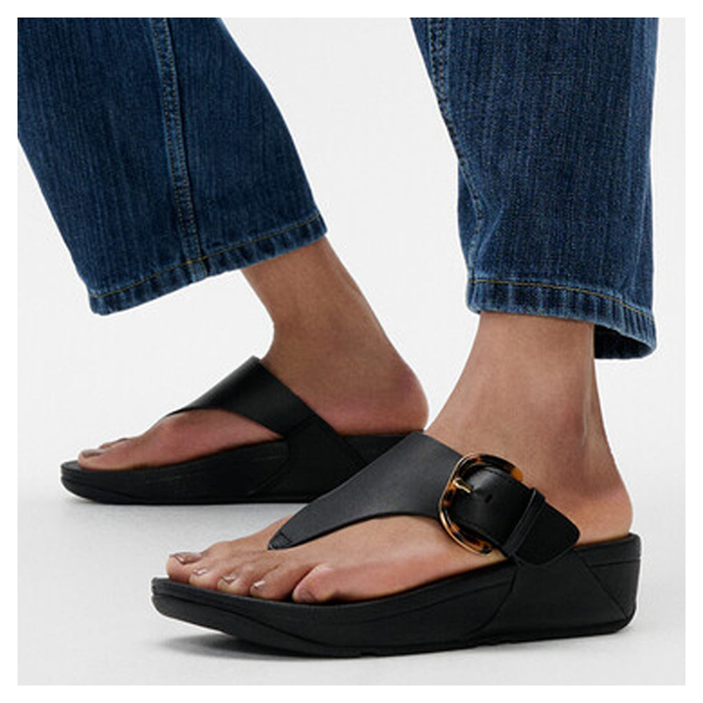 Women's FitFlop, Lulu Resin Buckle Thong Sandal