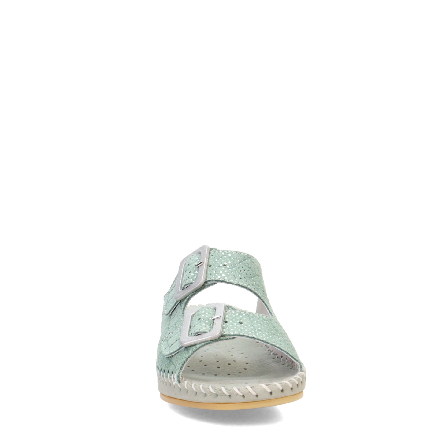 Peltz Shoes Women's La Plume Jen Sandal GREEN JEN-GREENSPARK
