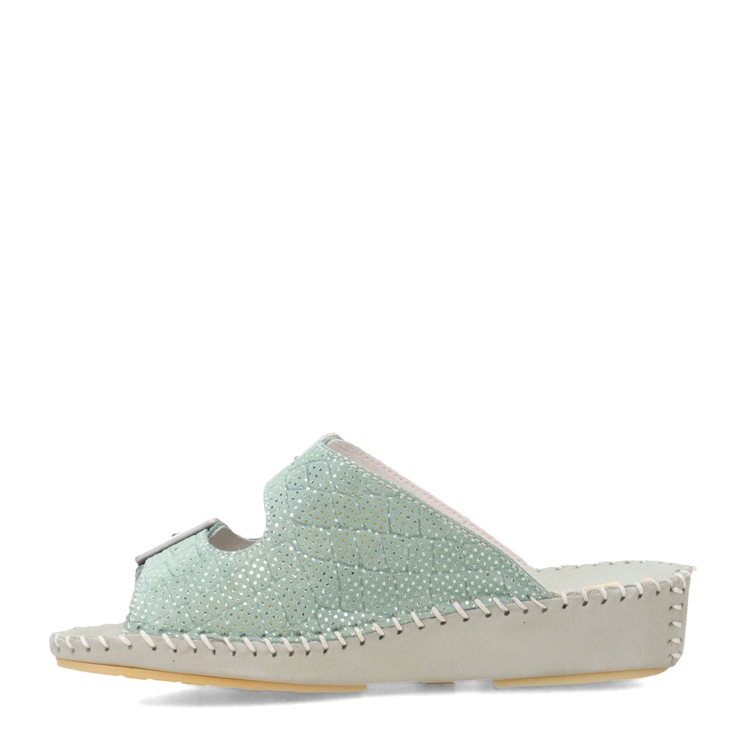 Peltz Shoes Women's La Plume Jen Sandal GREEN JEN-GREENSPARK
