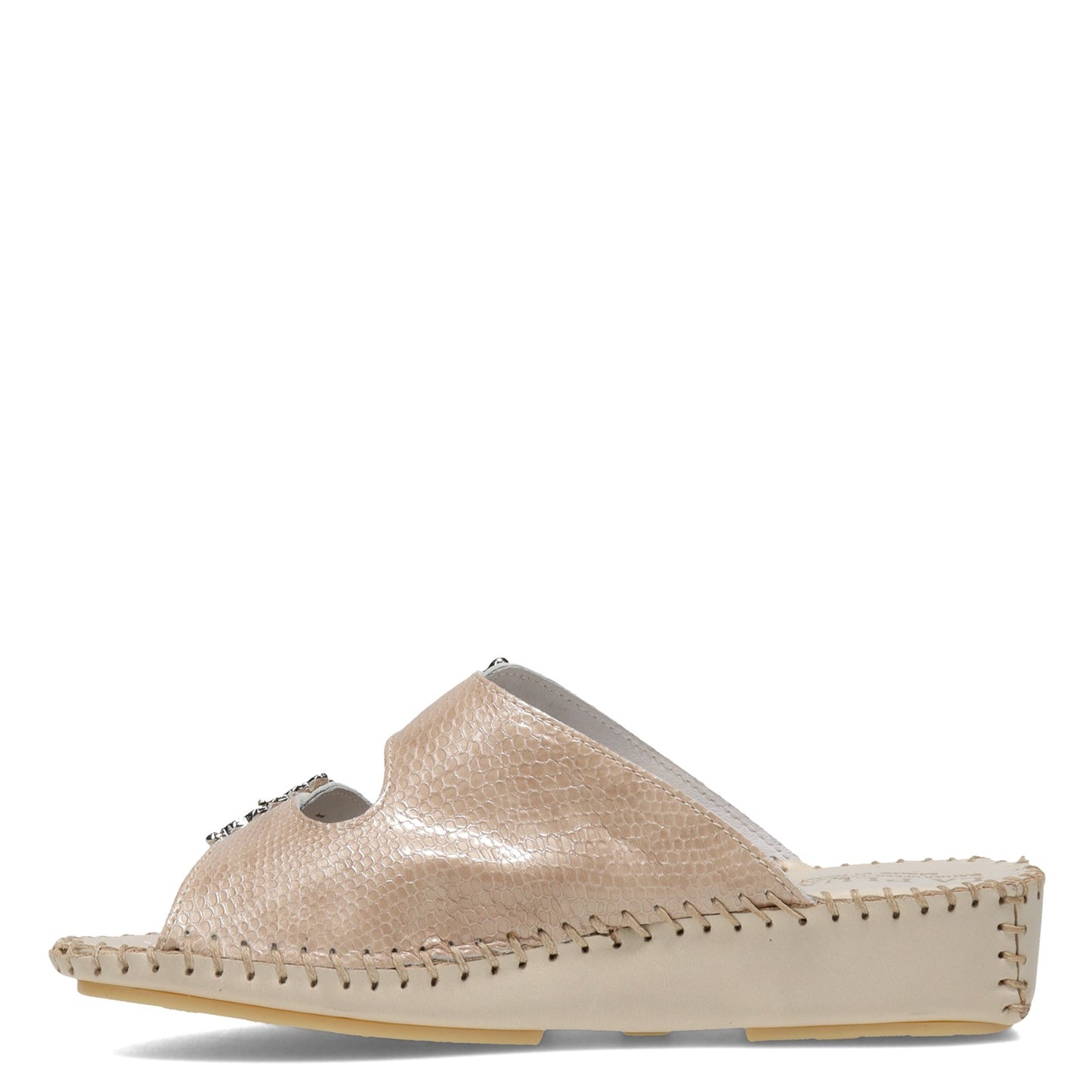 Peltz Shoes Women's La Plume Jen Rhinestone Sandal TAUPE JEN-TAUPERHINE