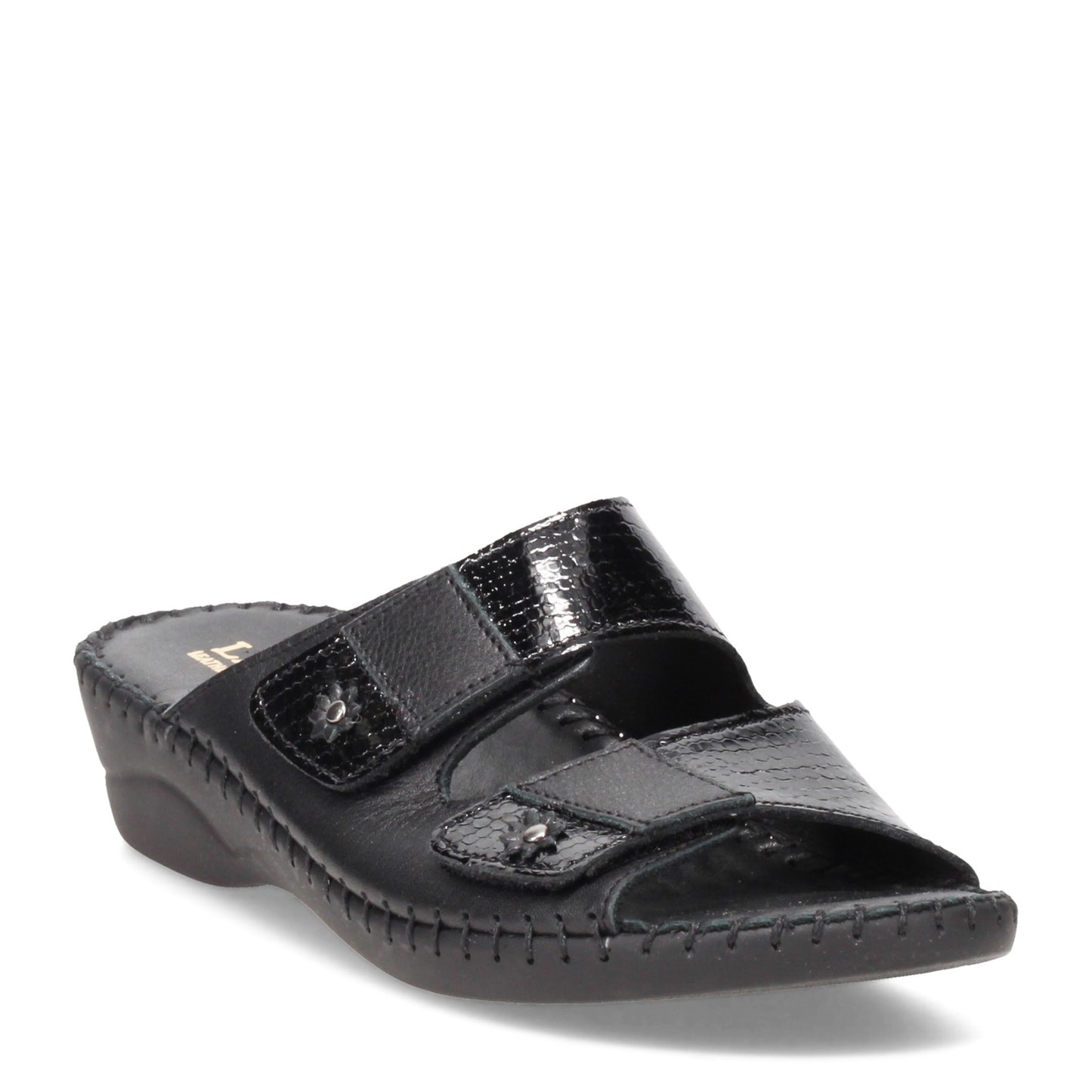 Peltz Shoes Women's La Plume Jessica Sandal BLACK JESSICA-BLACK
