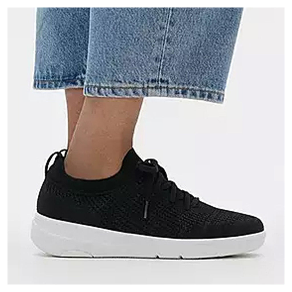 Women's FitFlop, SUPER-Q Knit Slip-On Laced Sneaker