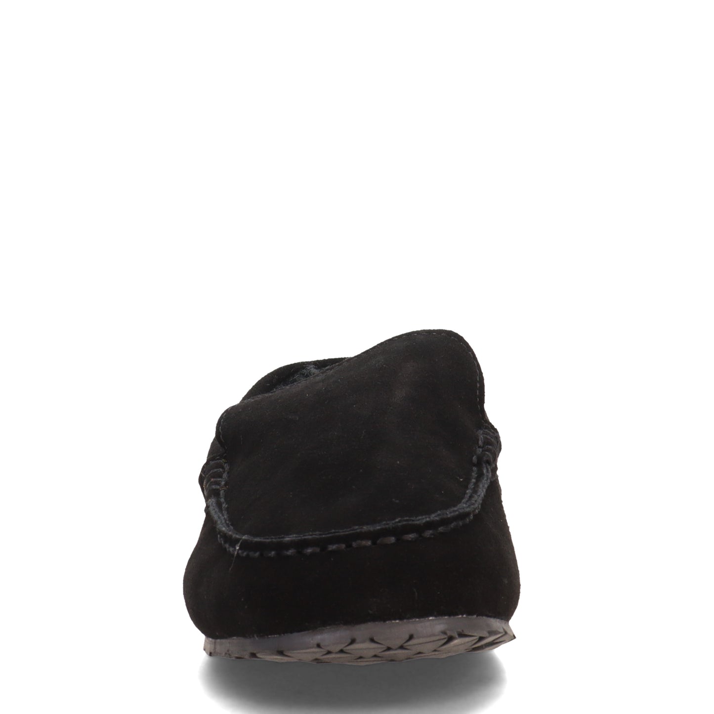 Peltz Shoes Men's Clarks Plush Fur Venetian Slipper BLACK JMH1638-201