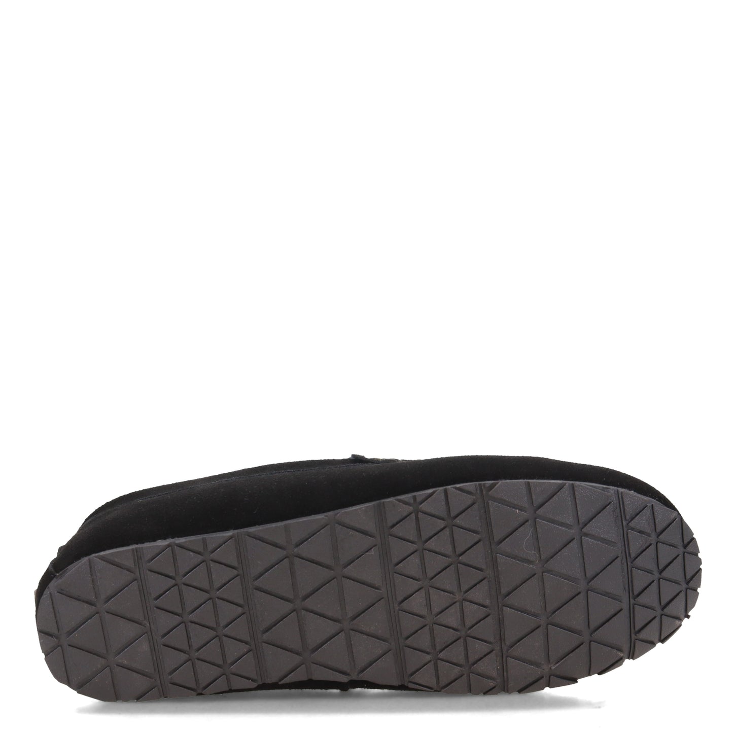 Peltz Shoes Men's Clarks Plush Fur Venetian Slipper BLACK JMH1638-201