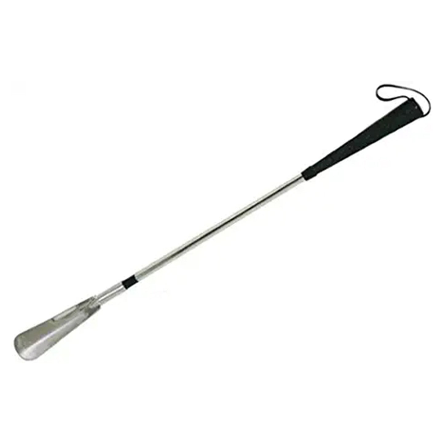 Peltz Shoes Miami Leather Jockey 24 inch Shoe Horn Silver JSH