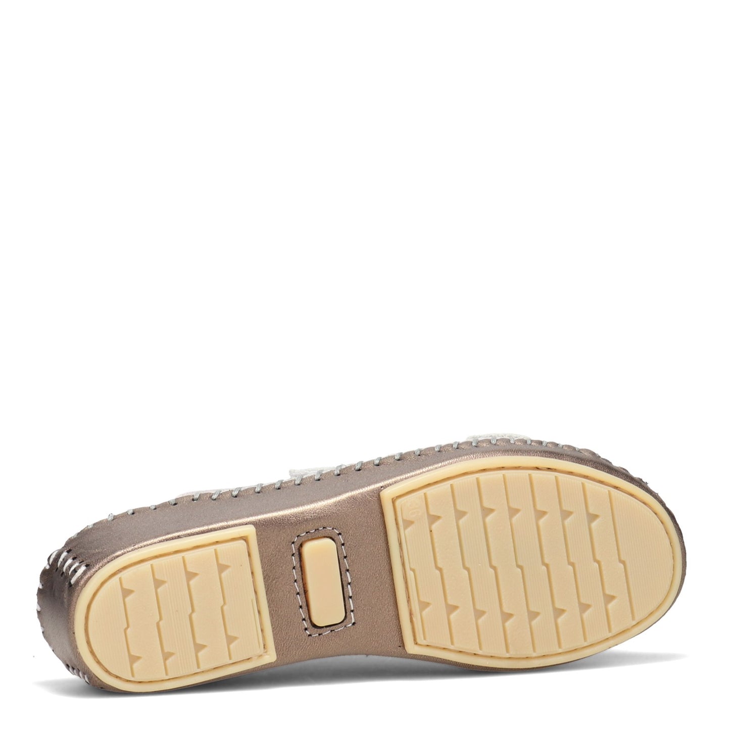 Peltz Shoes Women's La Plume Jen Sandal SILVER BRONZE JEN-SILBRONZE