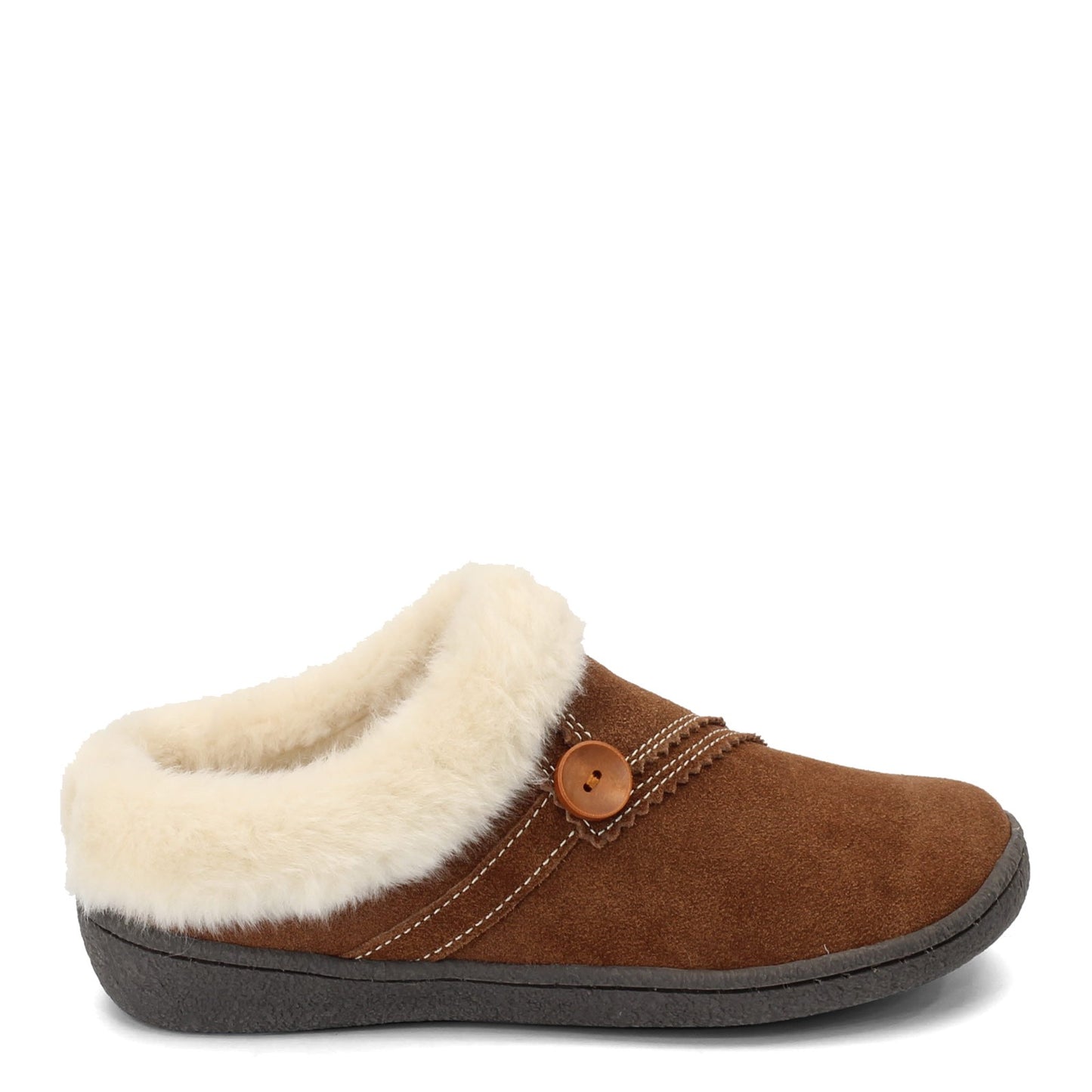 Peltz Shoes Women's Clarks Kimberly Clog Slipper BROWN JMS0411B-633