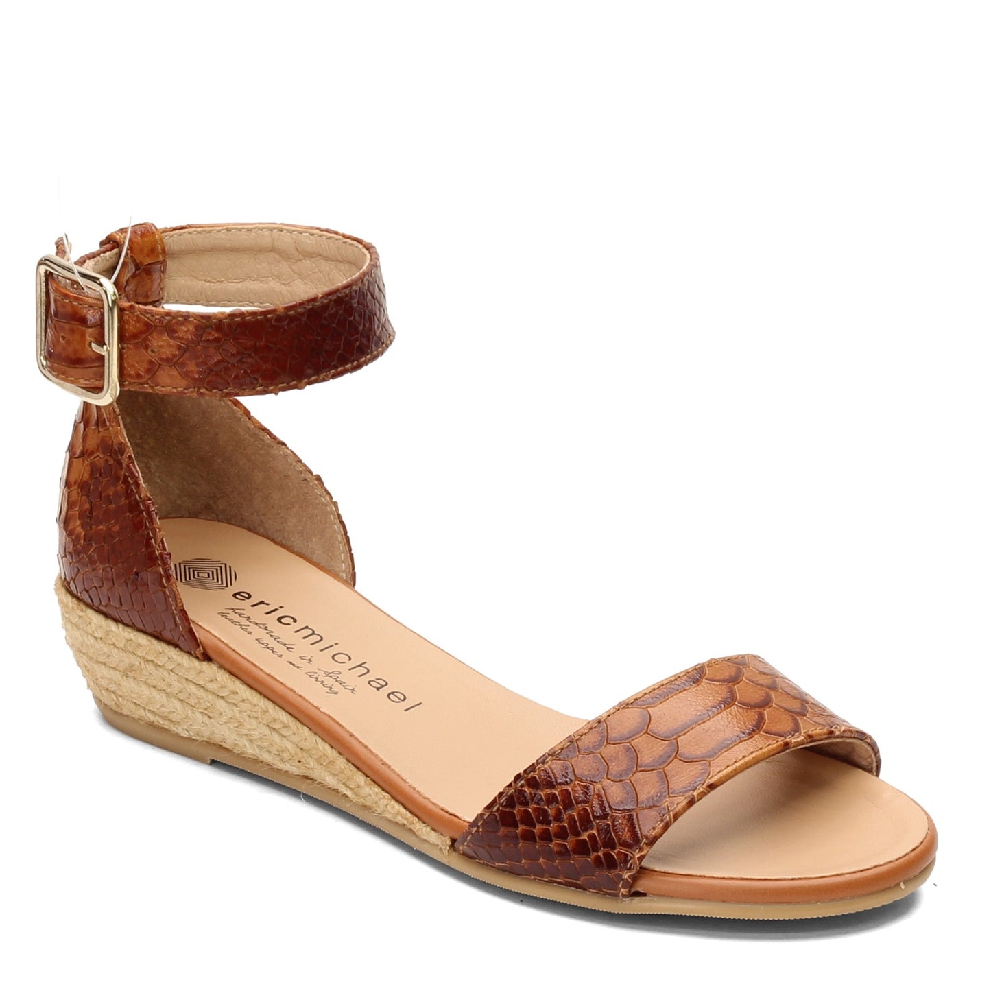 Peltz Shoes Women's Eric Michael Julia Sandal TAN CROC JULIA-TAN CROC