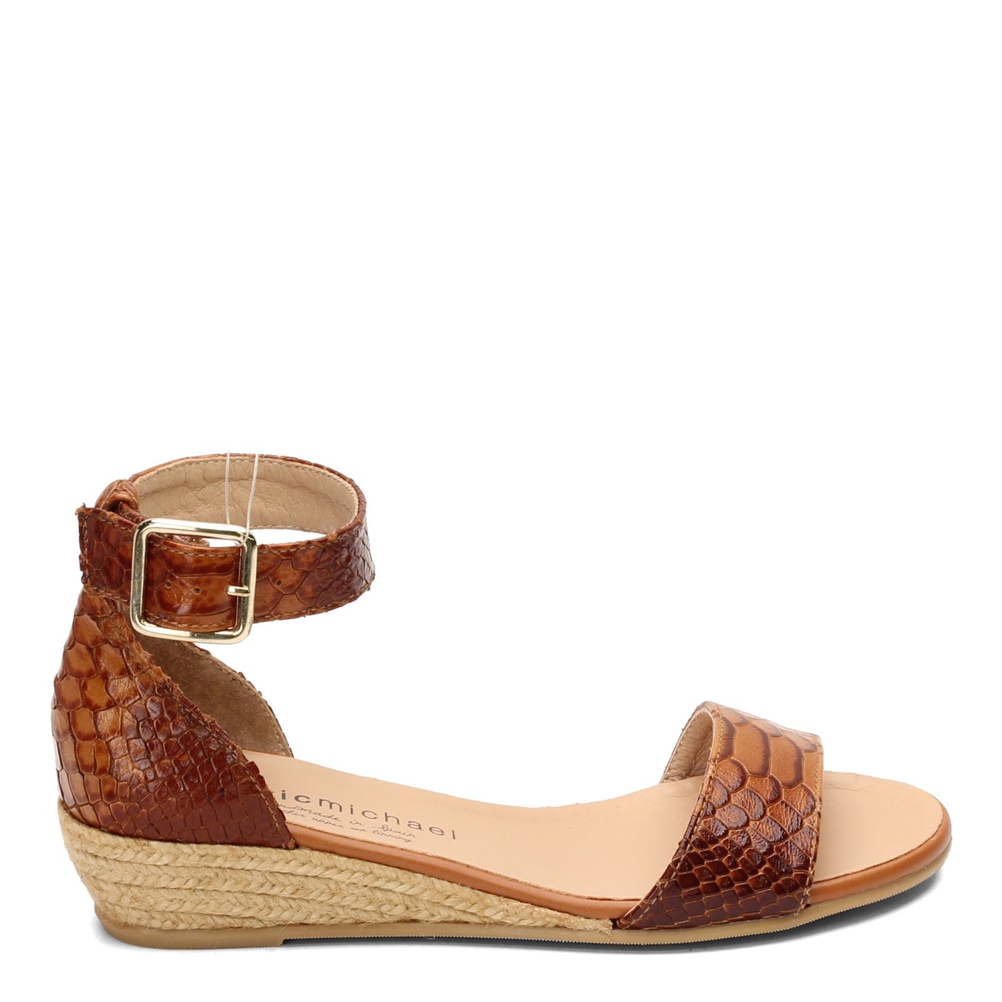 Peltz Shoes Women's Eric Michael Julia Sandal TAN CROC JULIA-TAN CROC