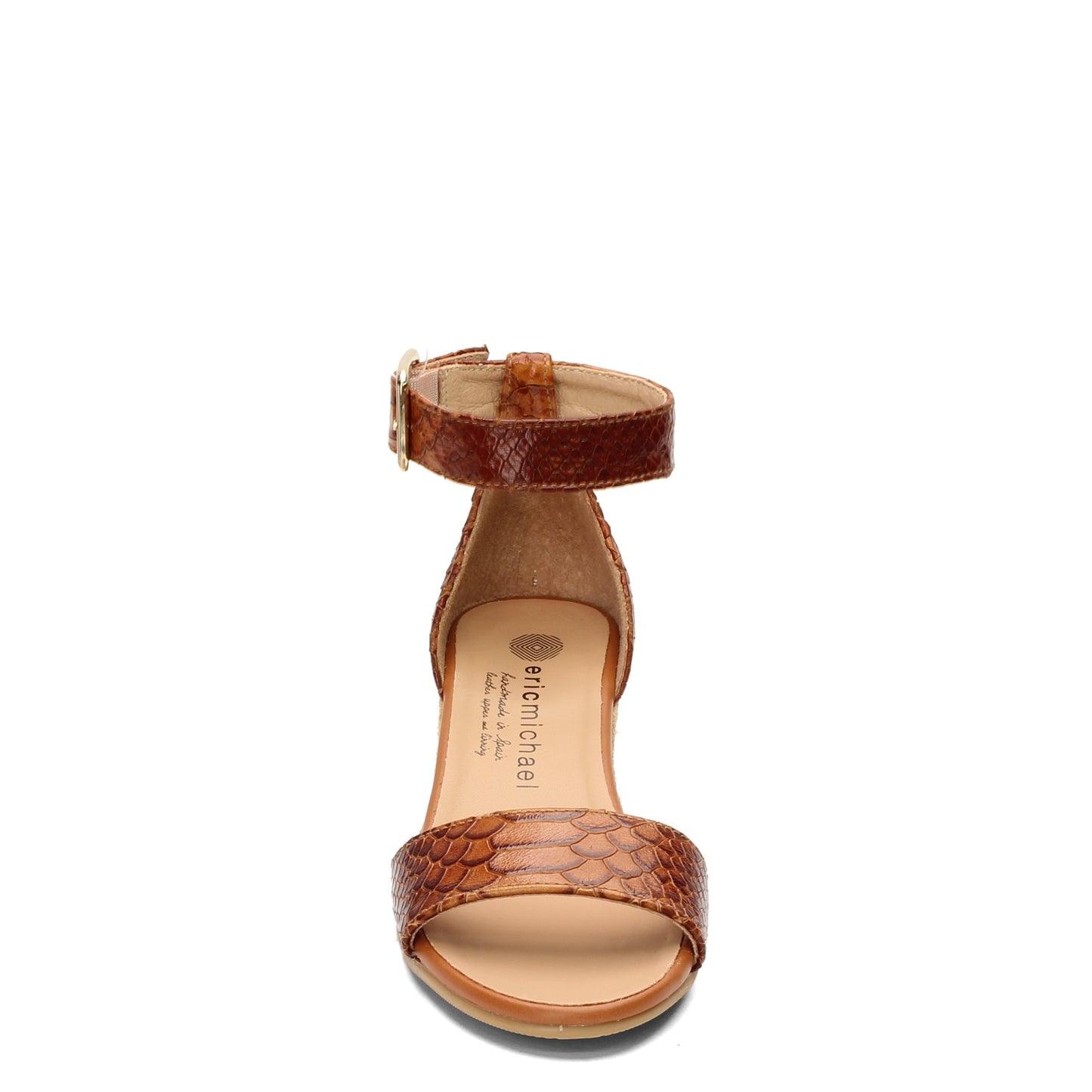 Peltz Shoes Women's Eric Michael Julia Sandal TAN CROC JULIA-TAN CROC