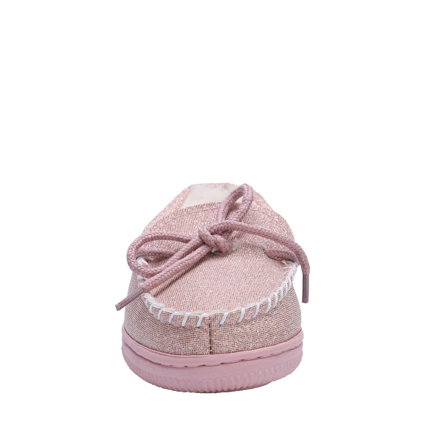 Peltz Shoes Kid’s Lamo Moc Slip-On – Little Kid & Big Kid Pink Glitter K0302-PNKG