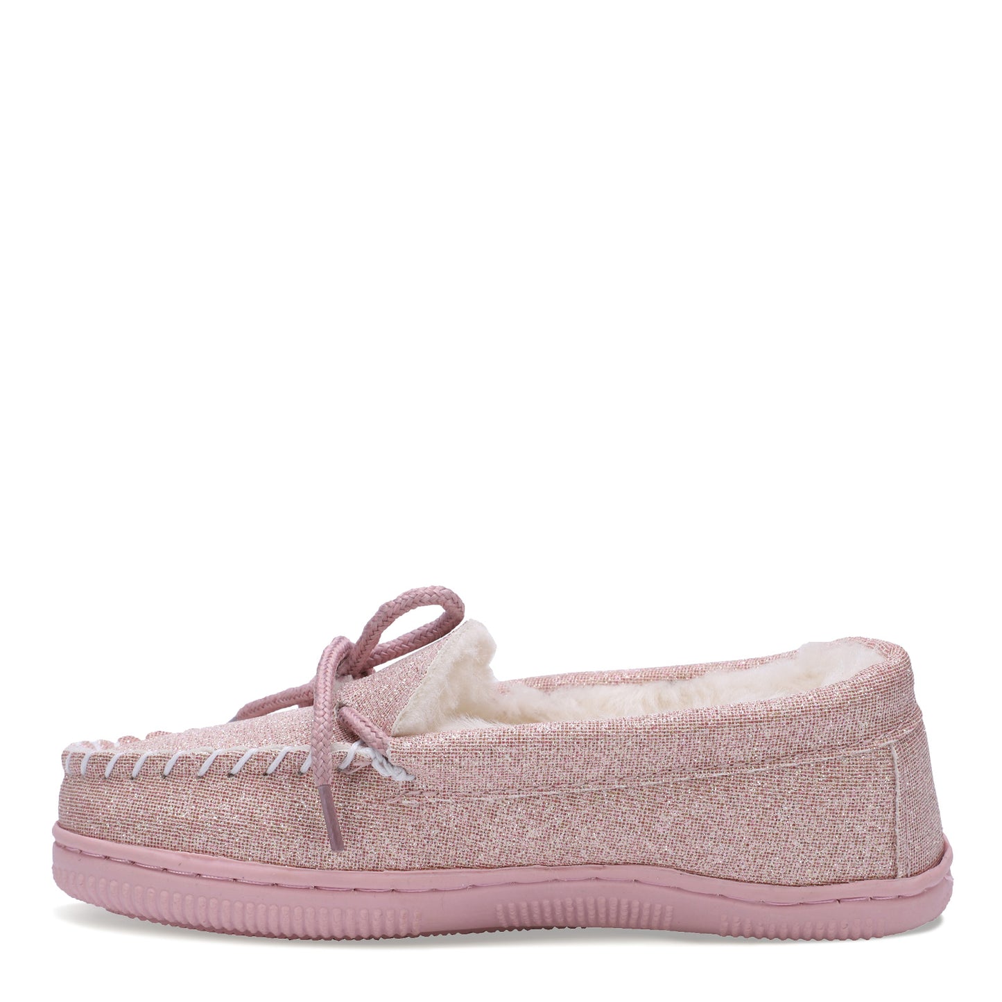 Peltz Shoes Kid’s Lamo Moc Slip-On – Little Kid & Big Kid Pink Glitter K0302-PNKG