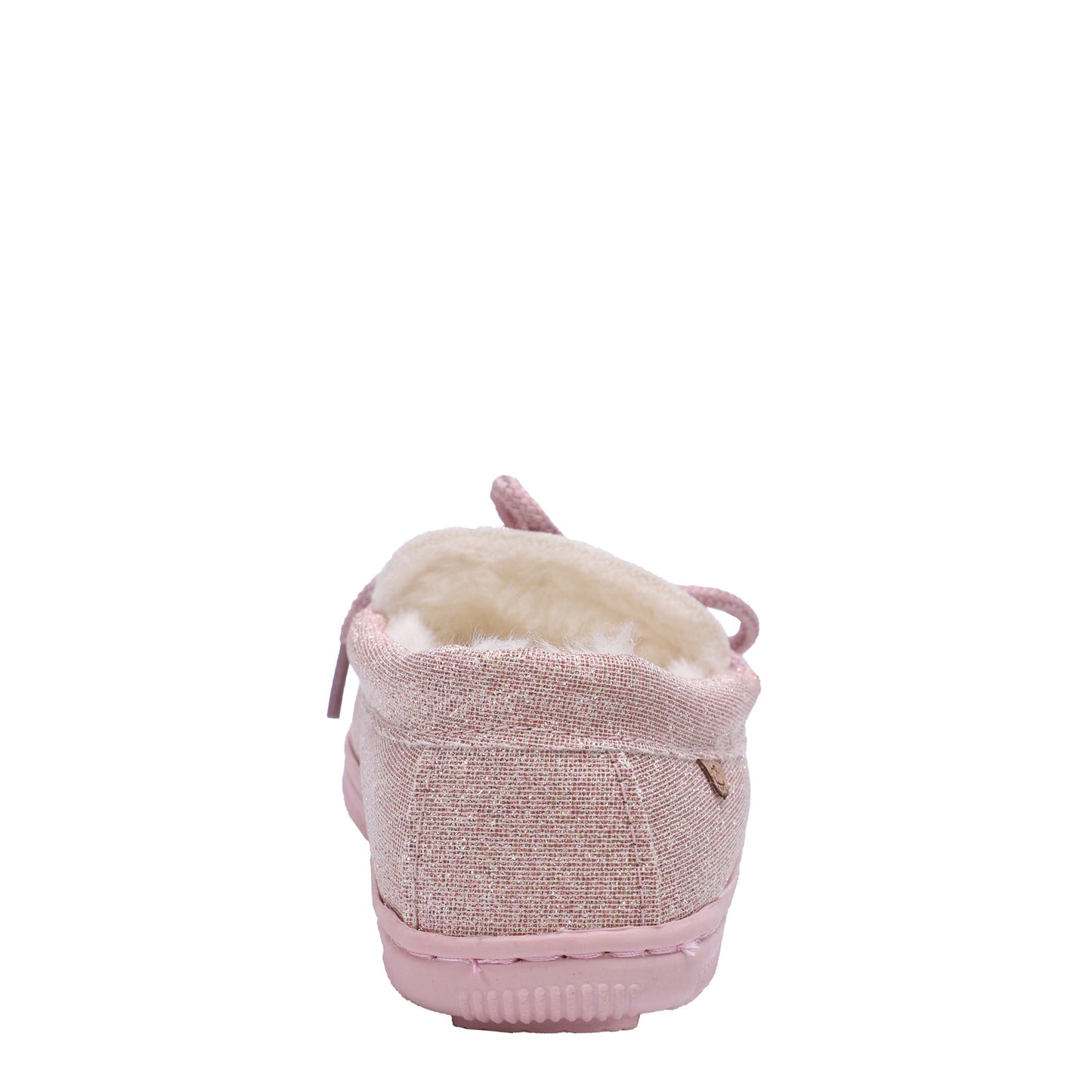 Peltz Shoes Kid’s Lamo Moc Slip-On – Little Kid & Big Kid Pink Glitter K0302-PNKG