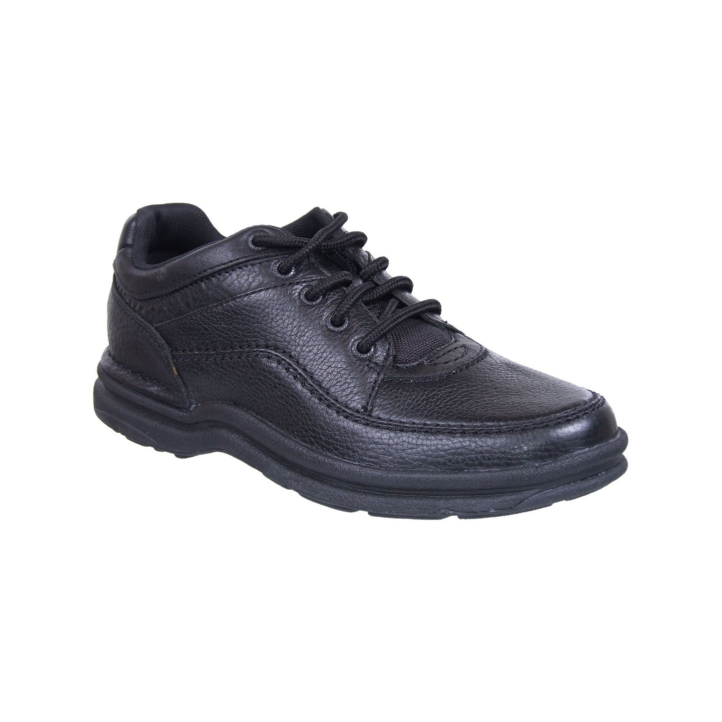 Peltz Shoes Men's Rockport World Tour Classic Lace-up Shoe BLACK TUMBLED K71185