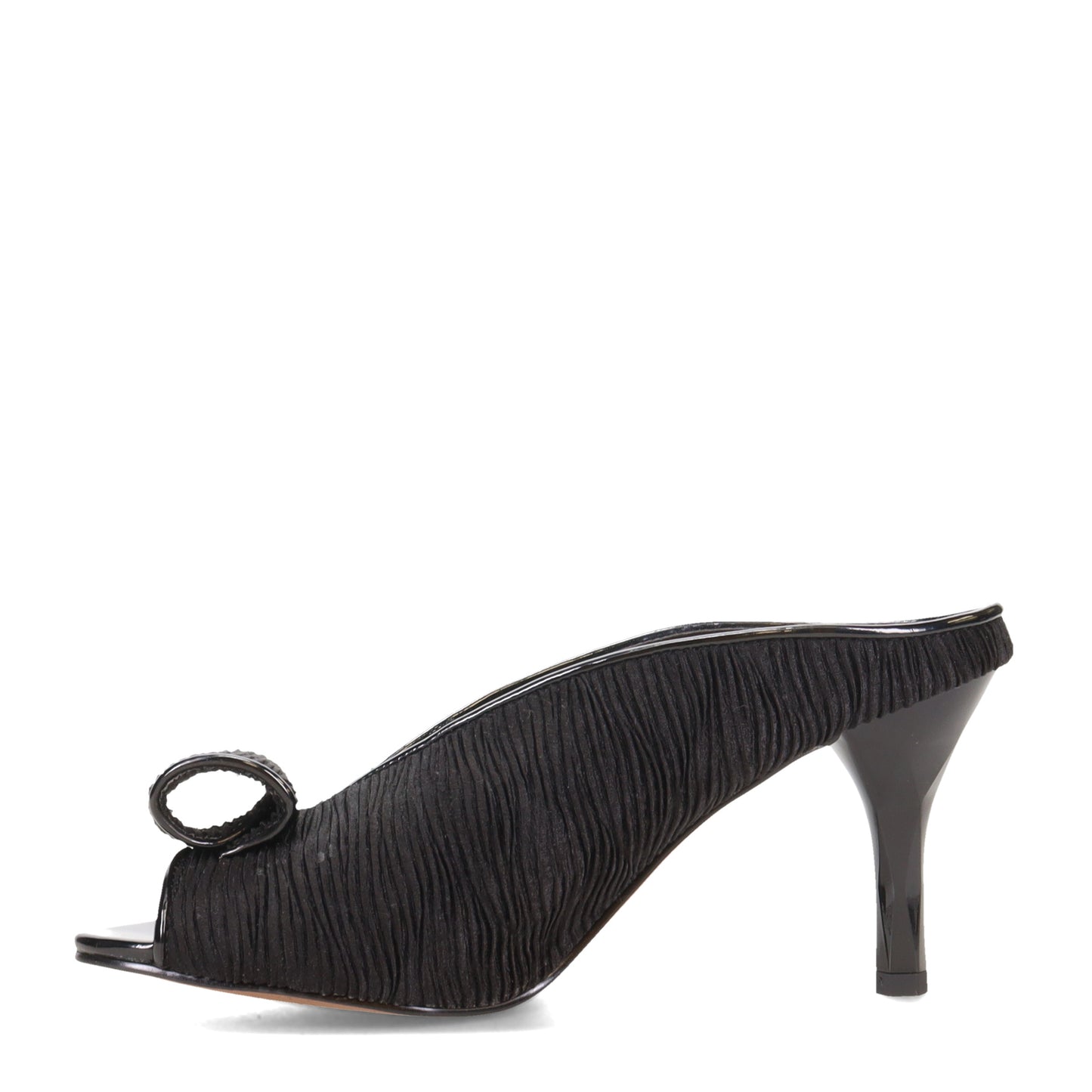 Peltz Shoes Women's J Renee Kavalya Sandal Black Satin KAVALY-SABLK