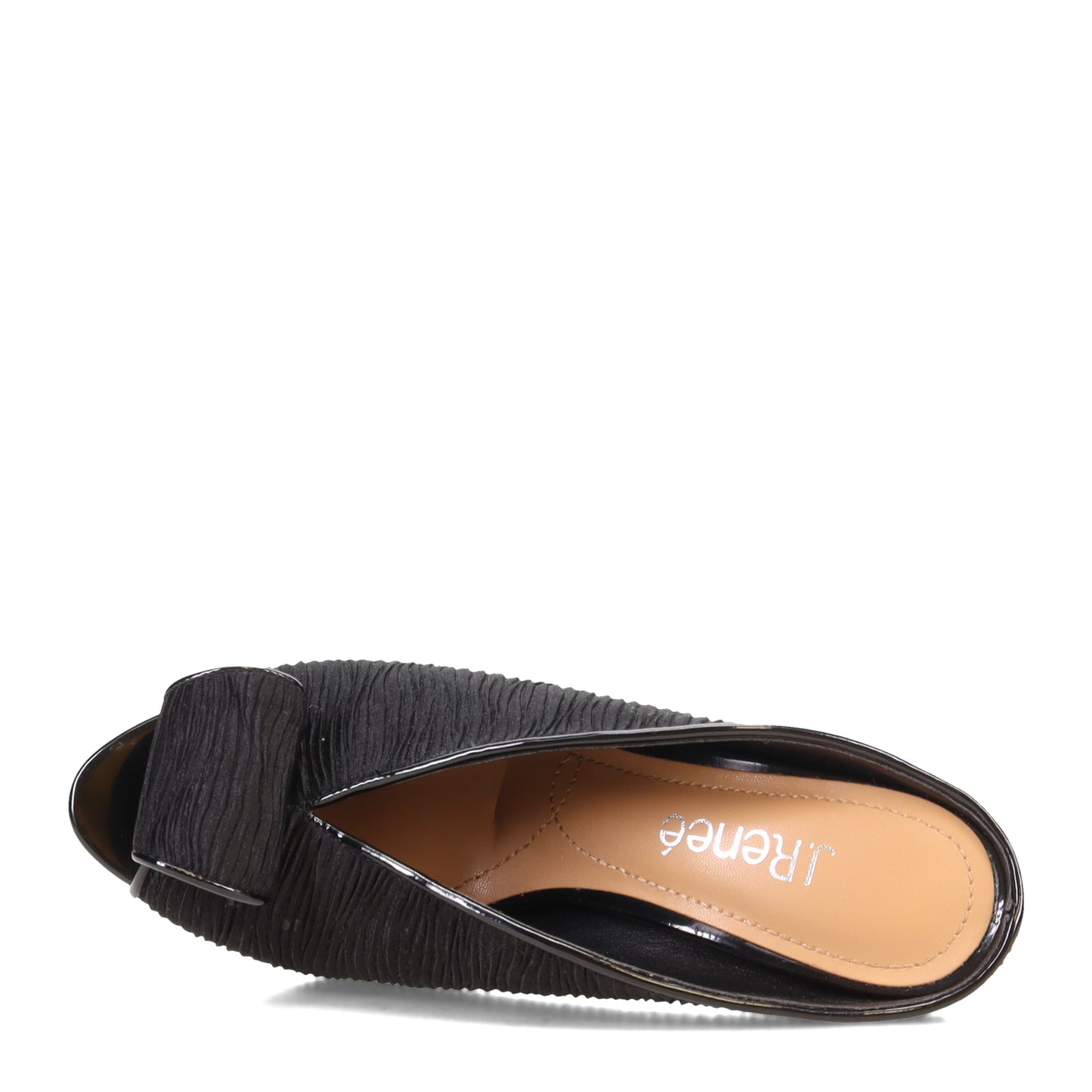Peltz Shoes Women's J Renee Kavalya Sandal Black Satin KAVALY-SABLK